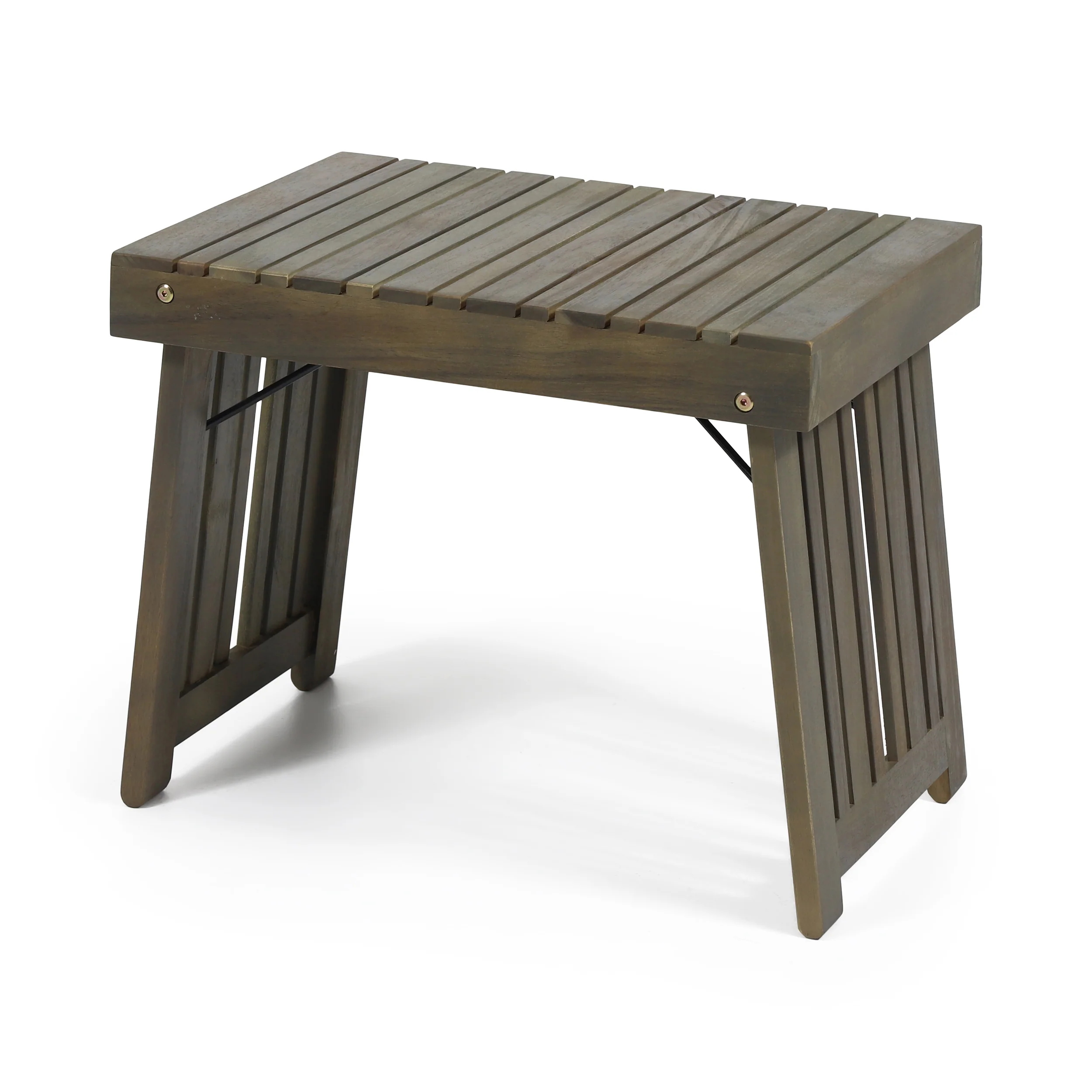 Karyme Outdoor Acacia Wood Folding Side Table - furnishings