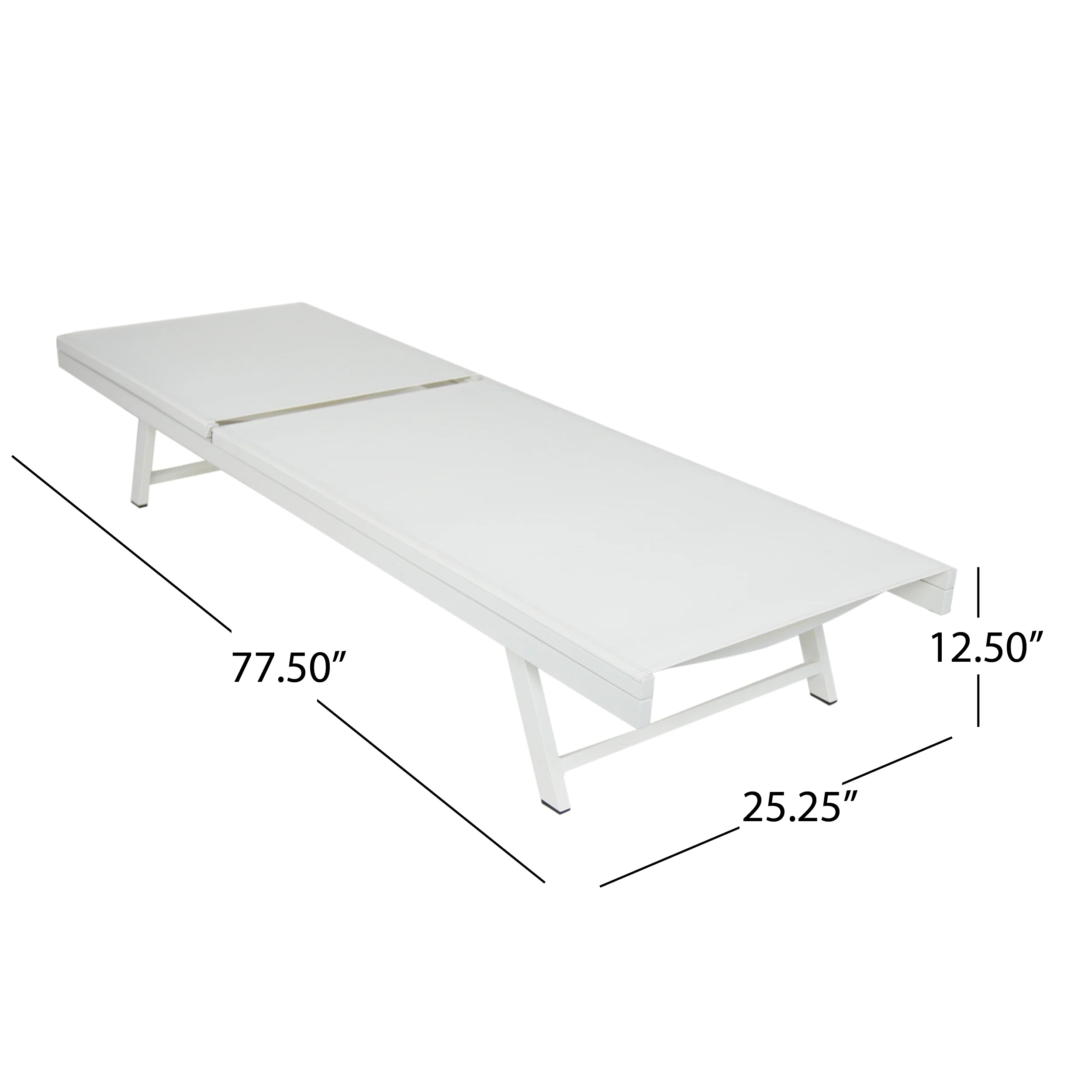 Randy Outdoor Aluminum and Mesh Chaise Lounge (Set of 4), White - furnishings