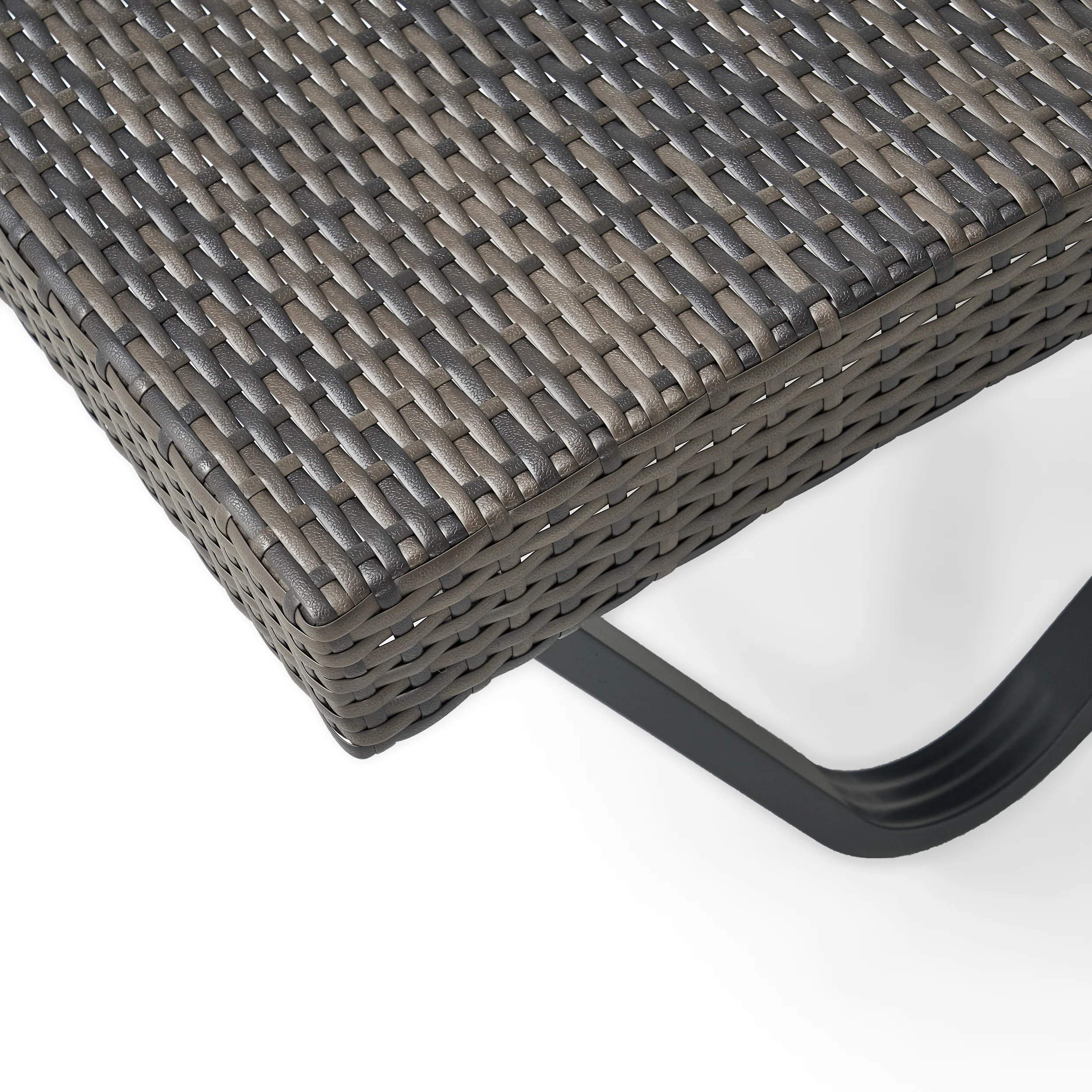 Zanna Outdoor Gray Wicker Adjustable Chaise Lounge - furnishings