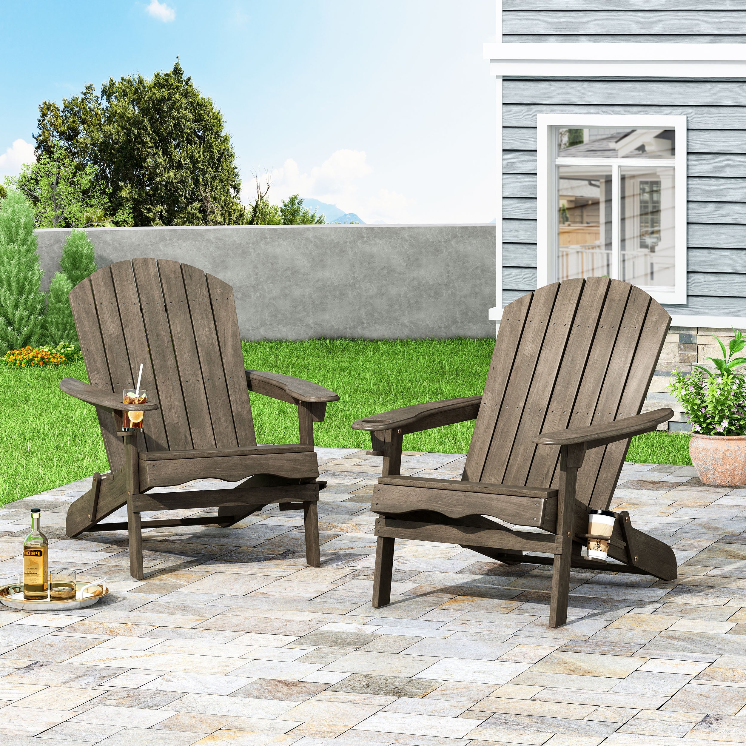Kandyce Outdoor Acacia Wood Folding Adirondack Chairs (Set of 2) - furnishings