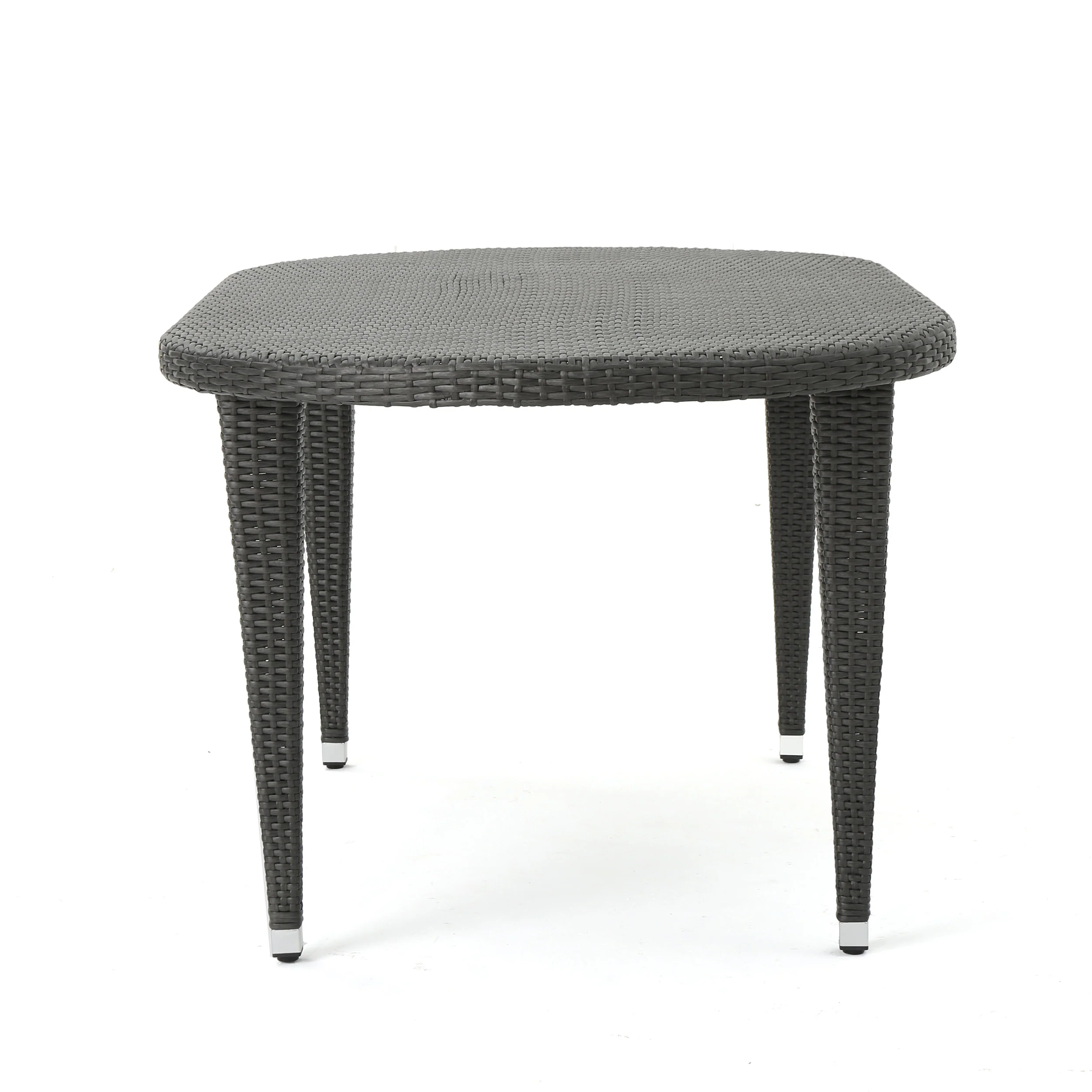 Domo Outdoor 69 Inch Wicker Oval Dining Table - furnishings