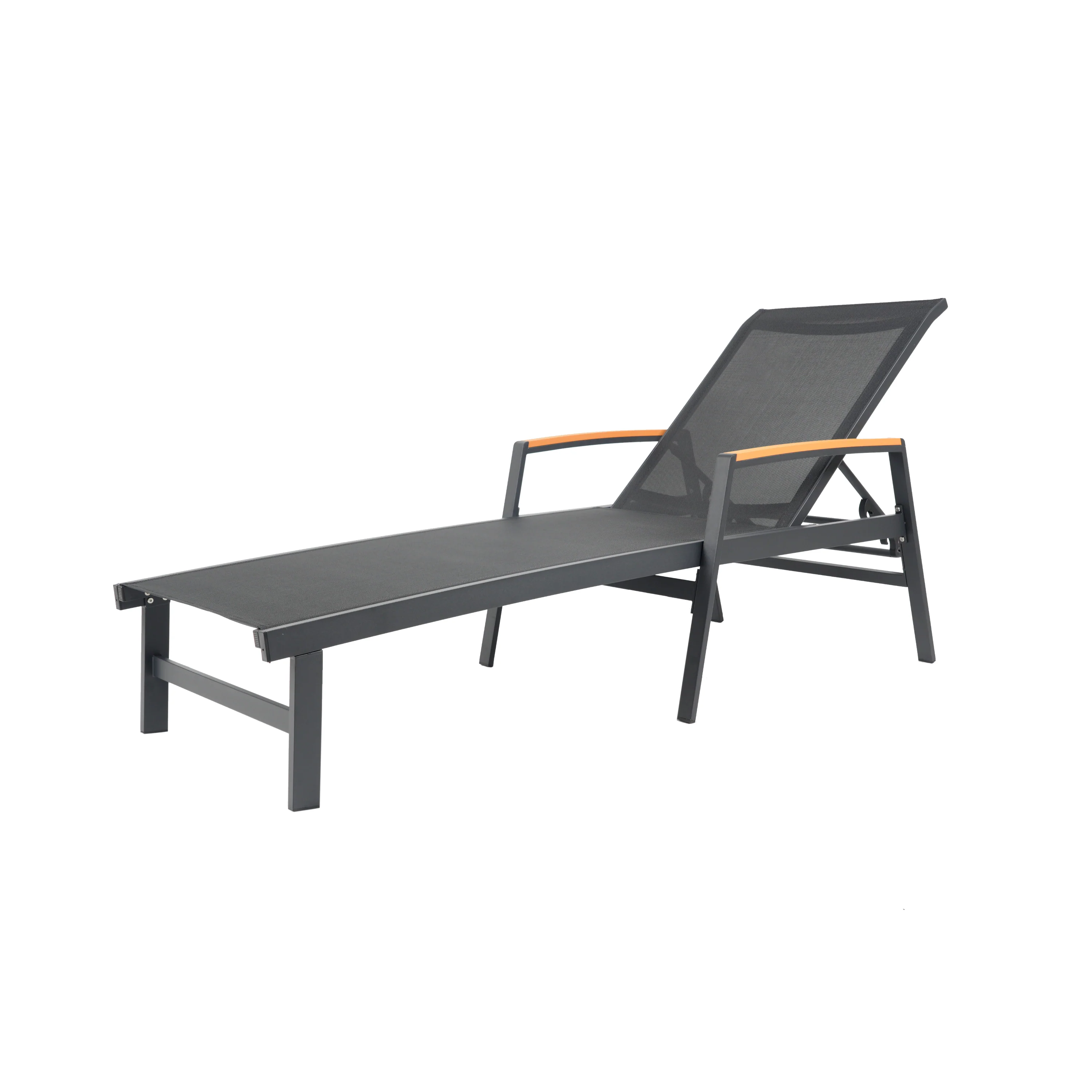 Joy Outdoor Aluminum Chaise Lounge with Mesh Seating (Set of 4) - furnishings