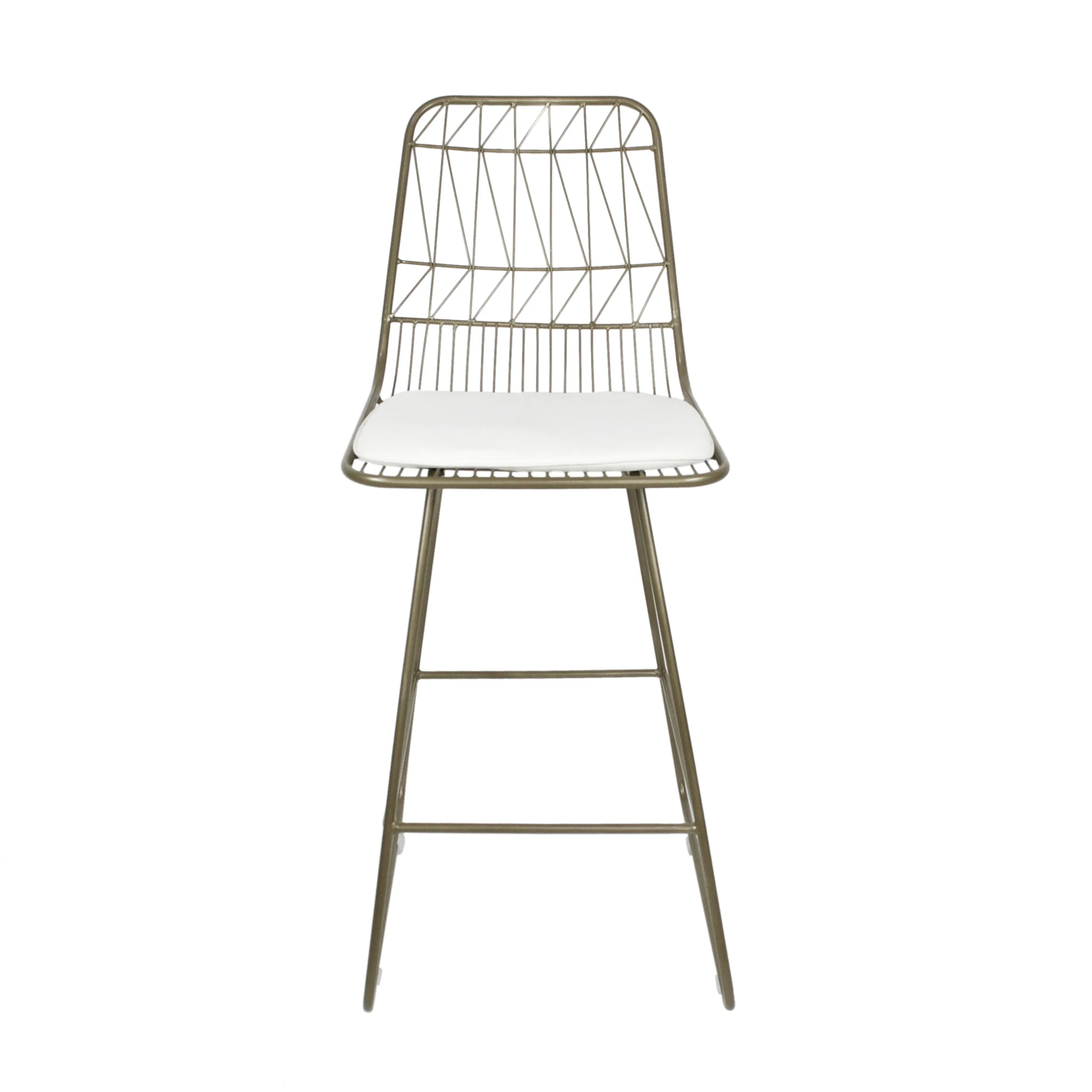 Hedy Outdoor Wire Counter Stools with Cushions (Set of 4) - furnishings