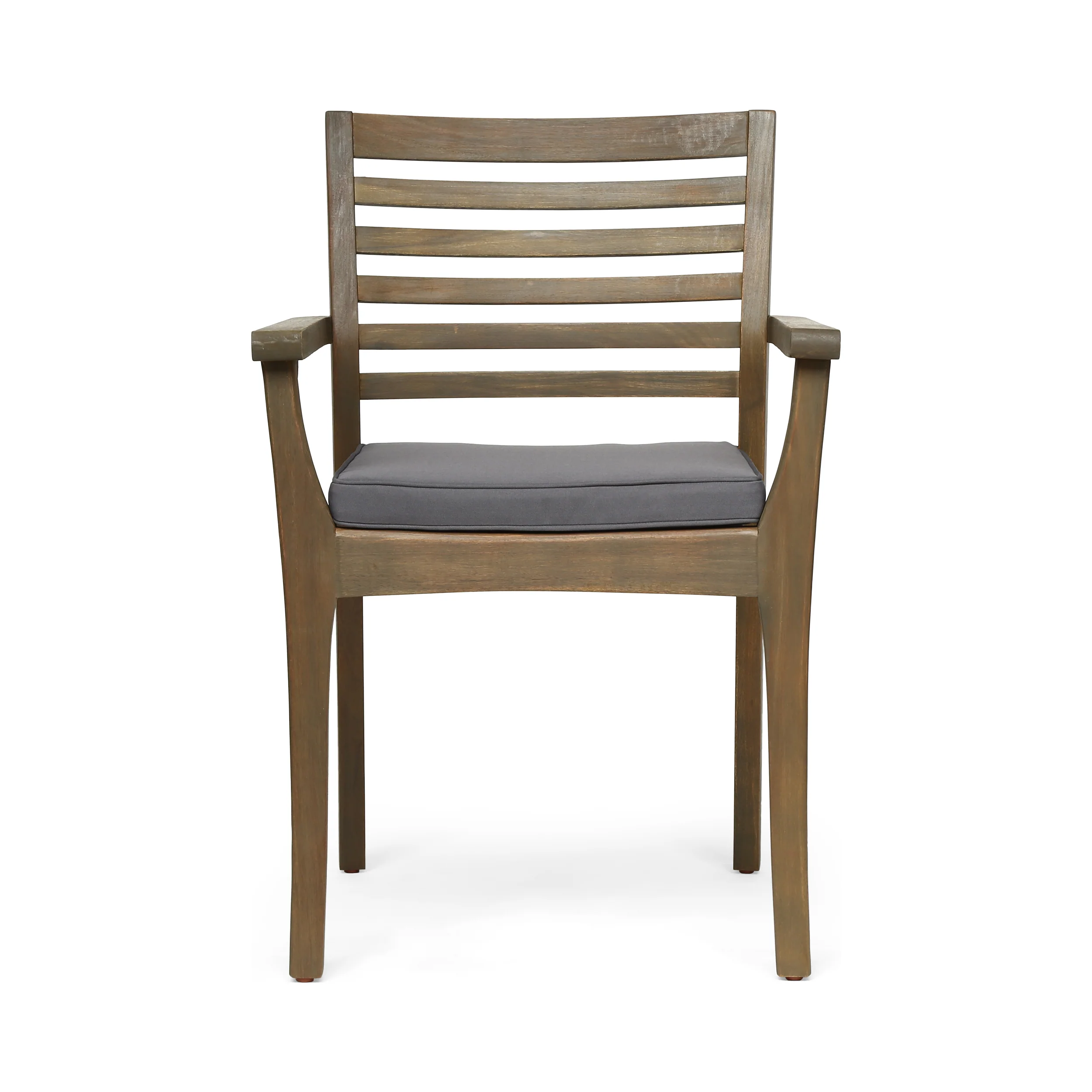 Esther Patio Dining Chairs, Acacia Wood and Outdoor Cushions - furnishings