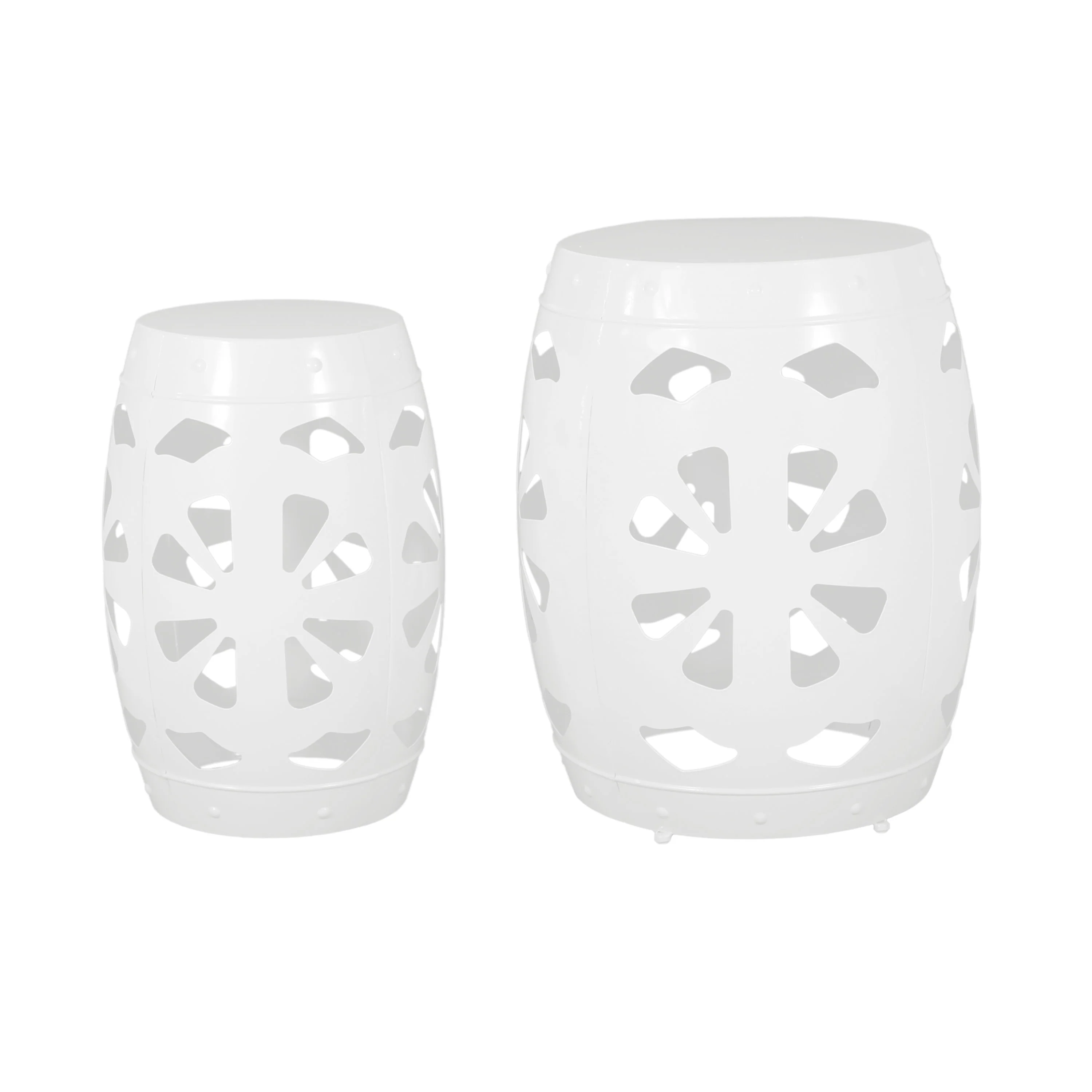 Carey Outdoor Metal Side Tables, Set of 2 - furnishings