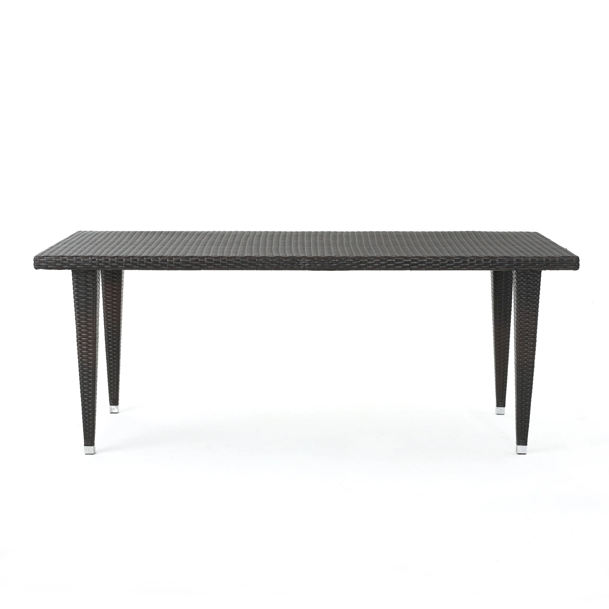 Durango Outdoor 73.5-inch Multibrown Wicker Rectangular Dining Table - furnishings