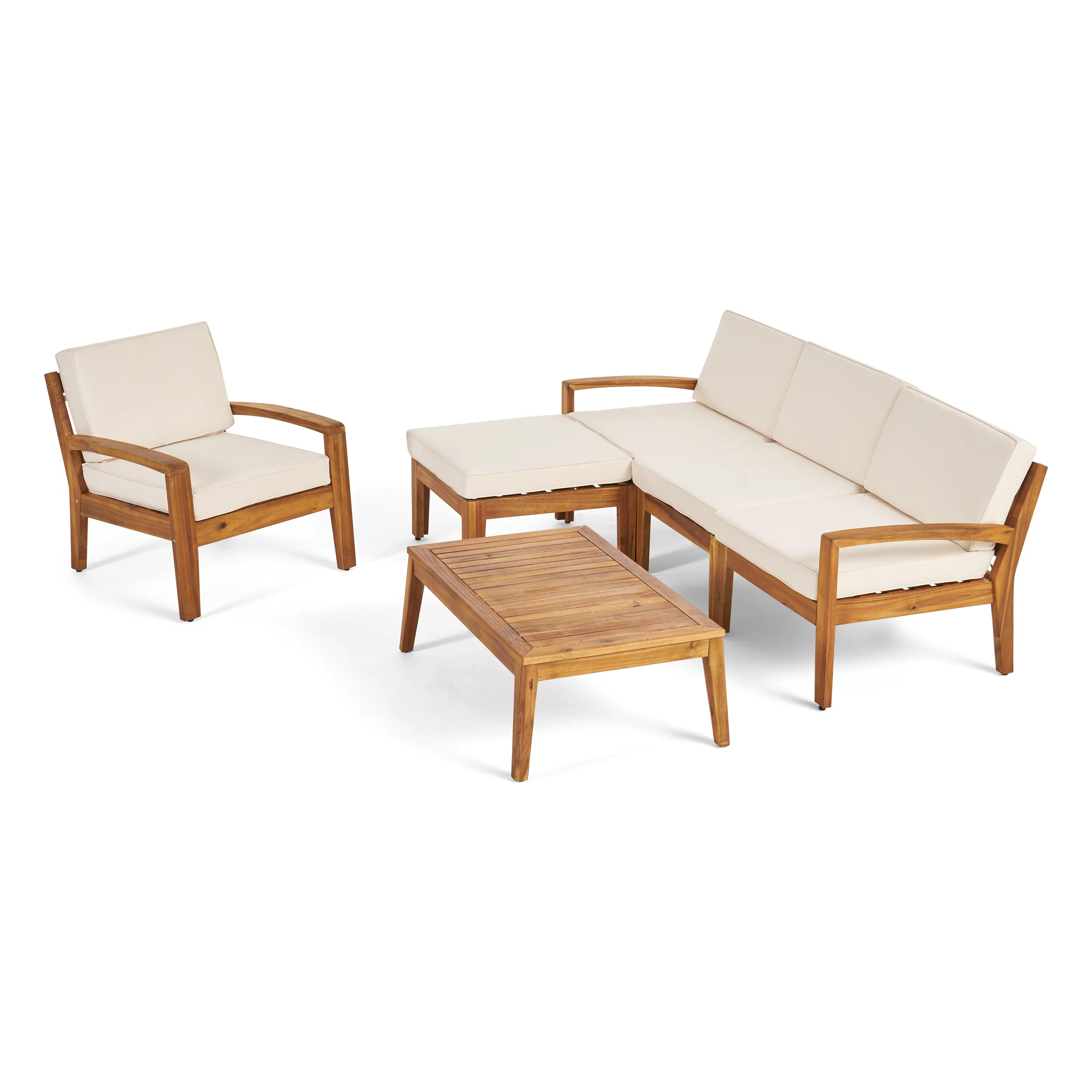 Parma 4-Seater Sectional Sofa Set For Patio with Club Chair - furnishings