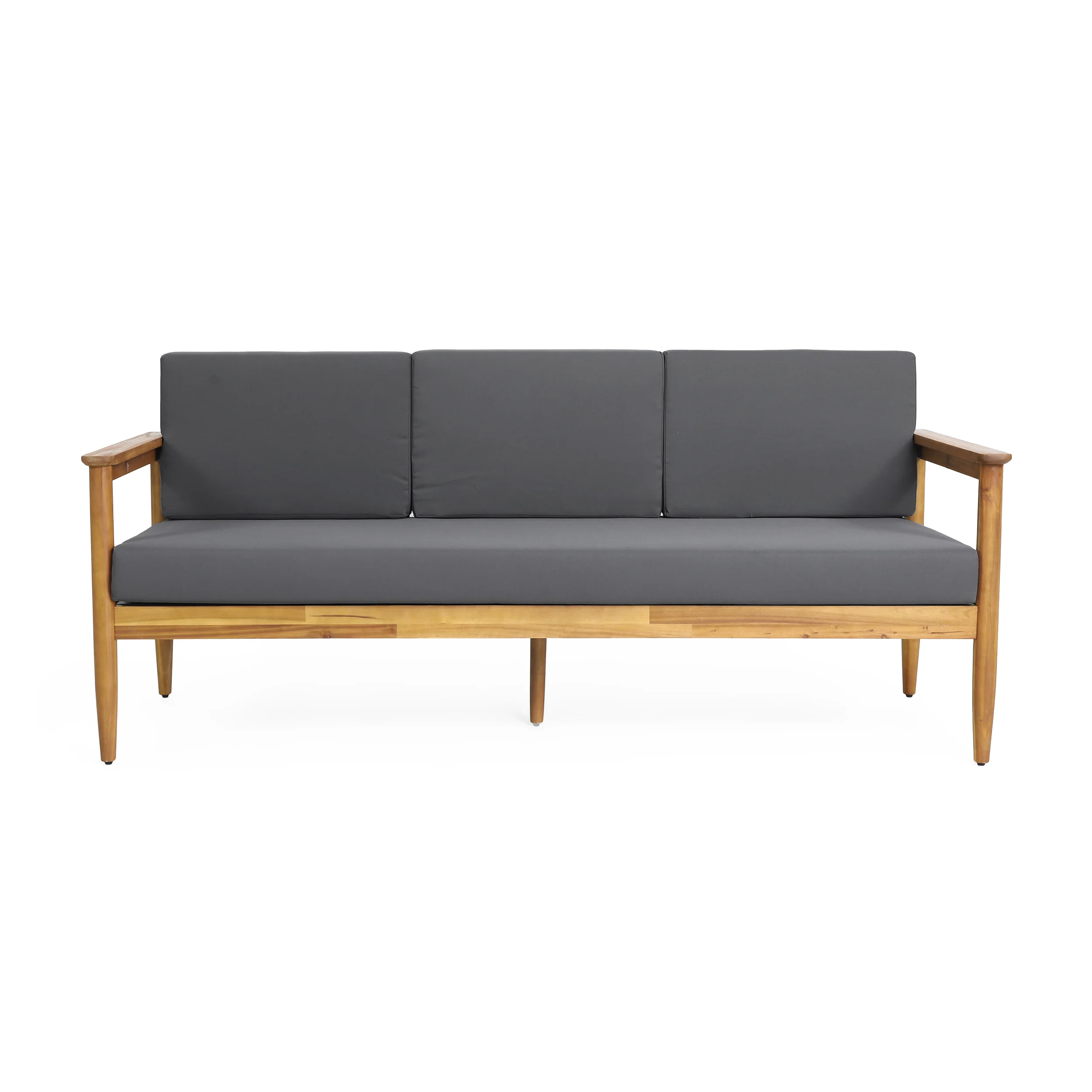 Plumb Outdoor Acacia Wood 3 Seater Sofa - furnishings