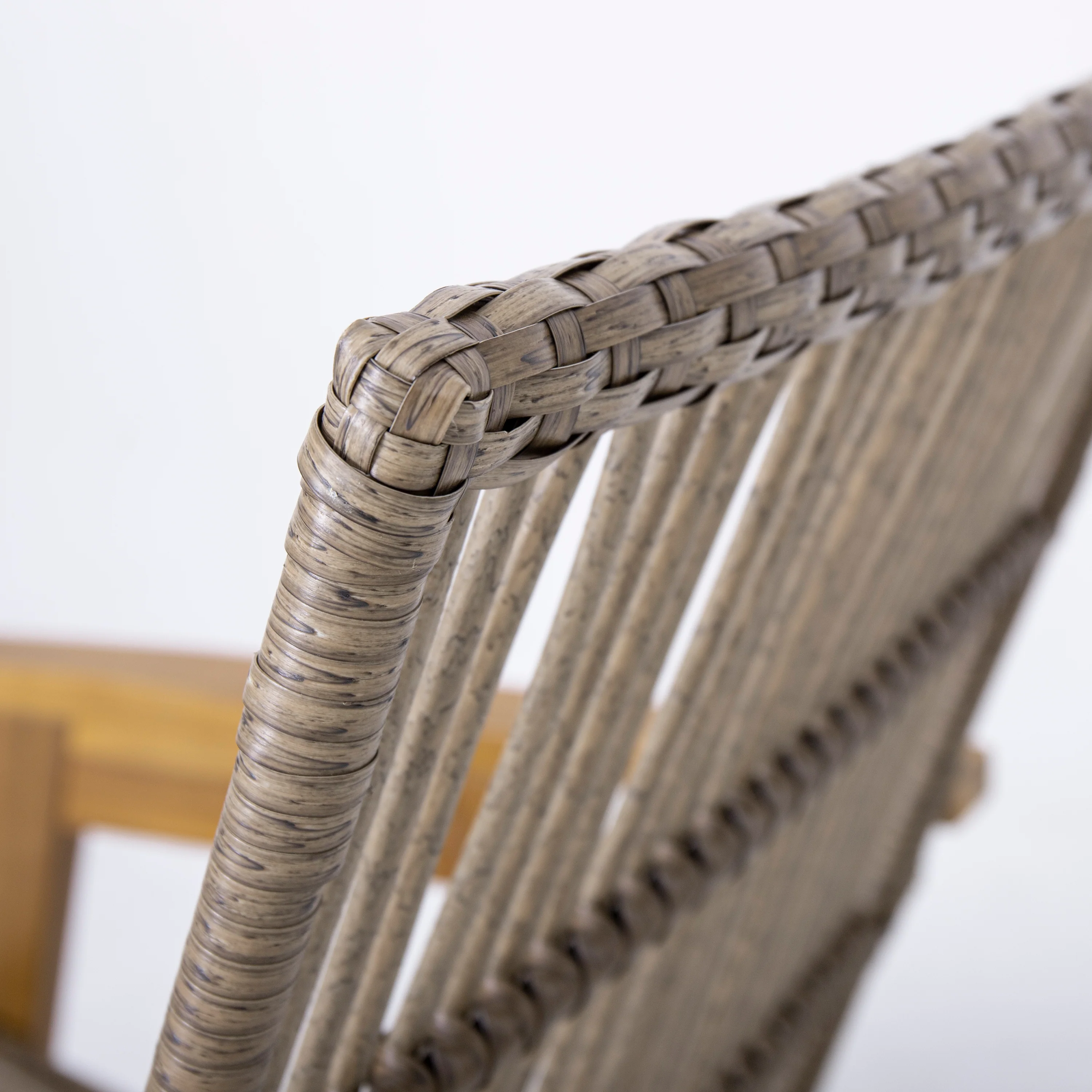 Aster Outdoor Teak Wood with both round and flat wicker club chair - furnishings