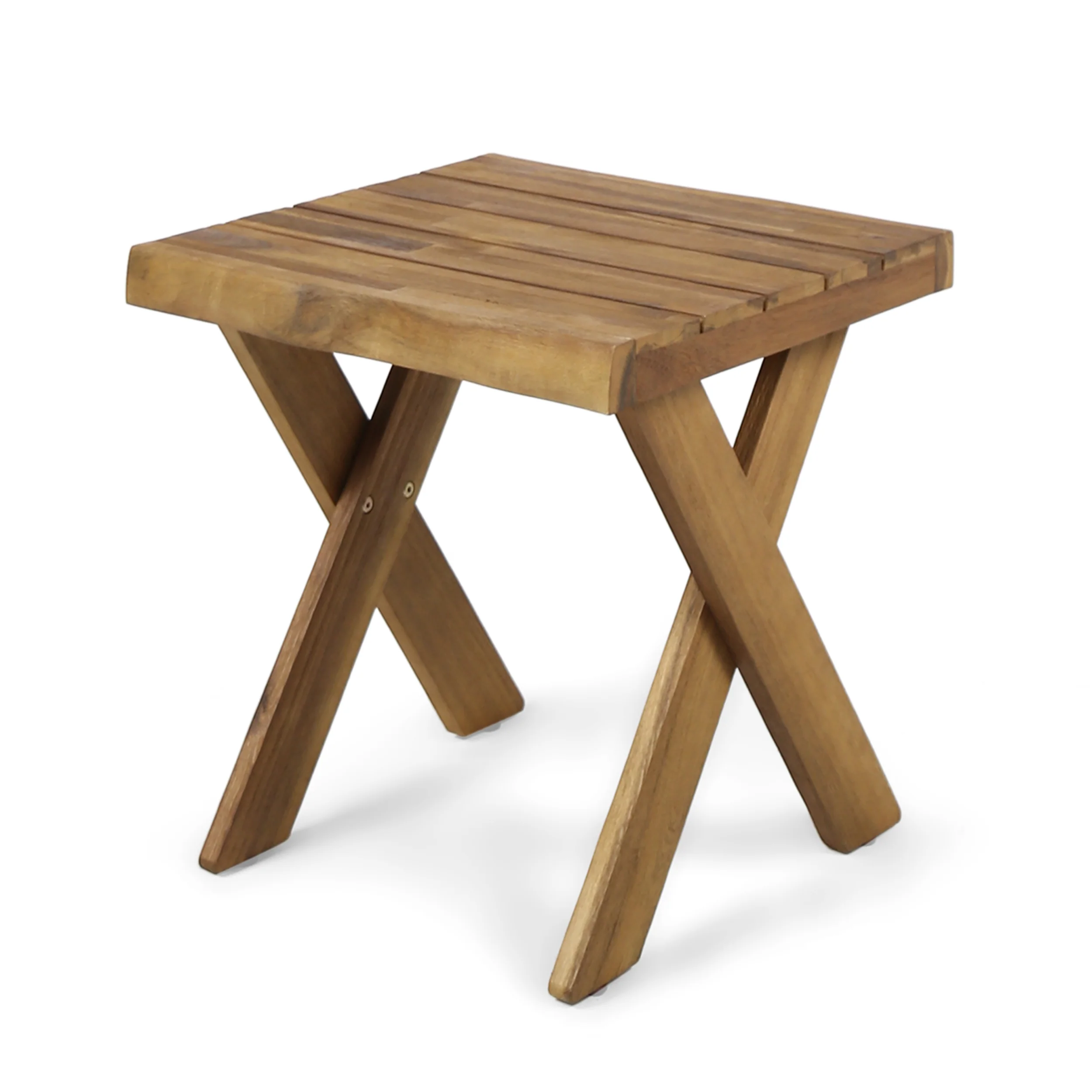 Irene Outdoor Acacia Wood Side Table - furnishings