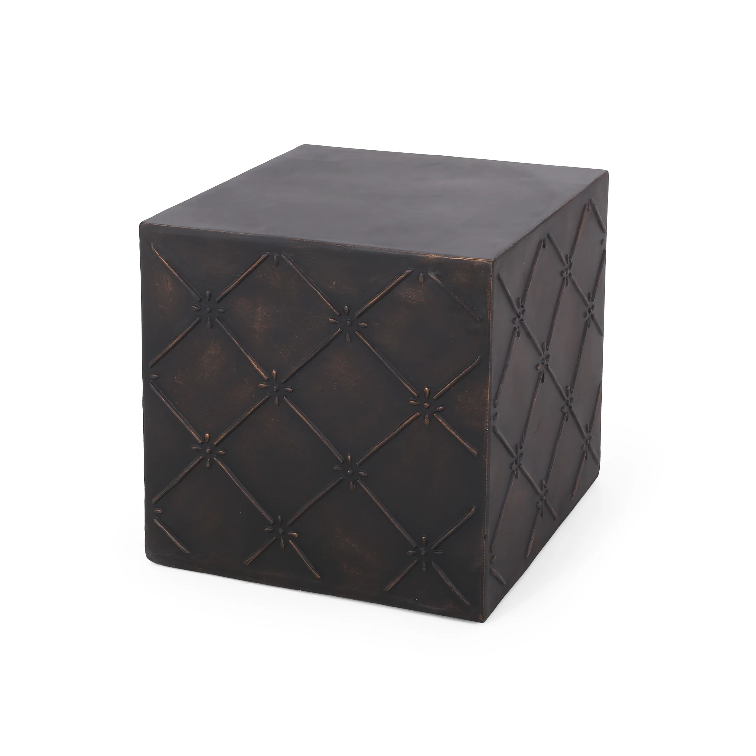Baxton Outdoor Lightweight Concrete Side Table - furnishings