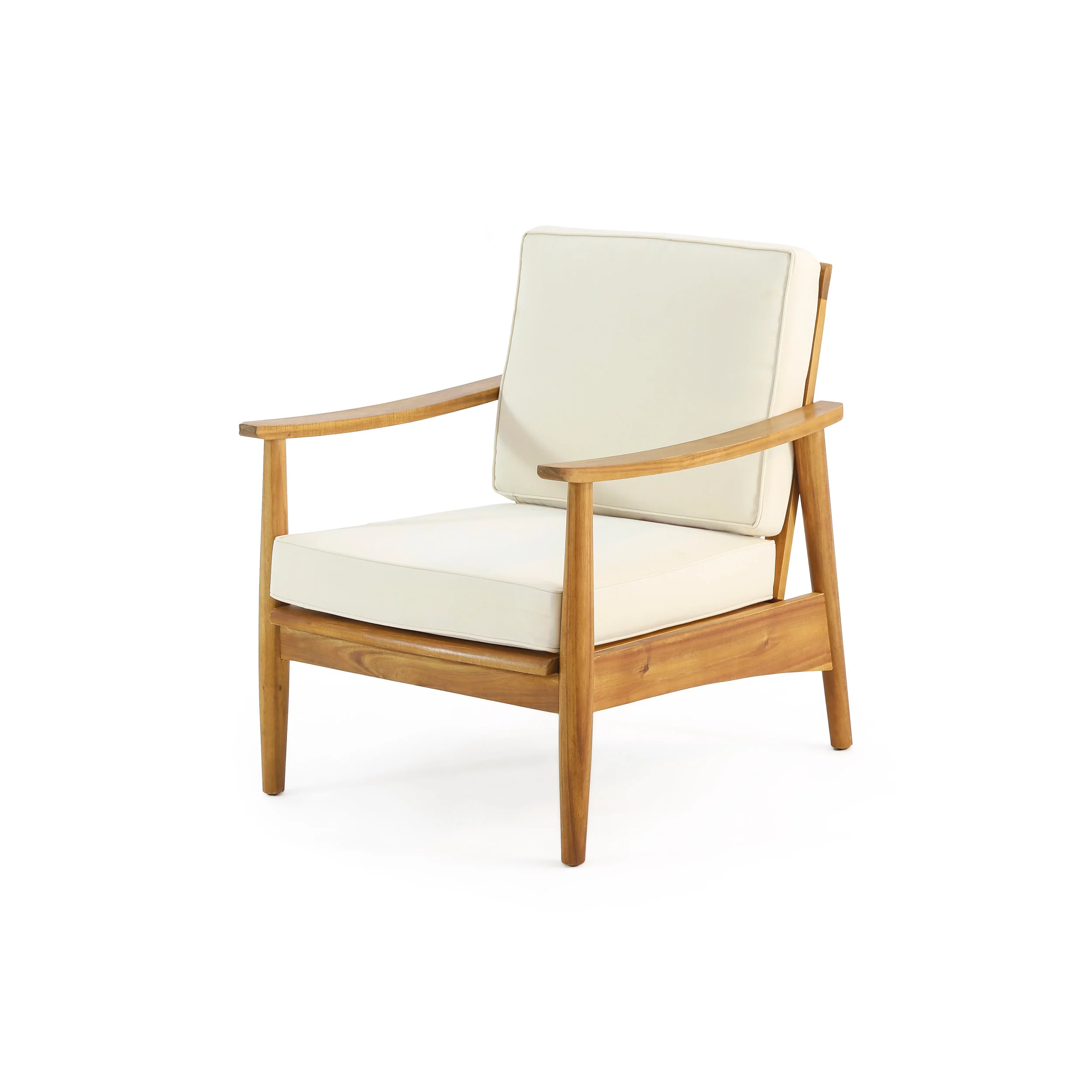 Emmry Outdoor Acacia Wood Club Chair - furnishings