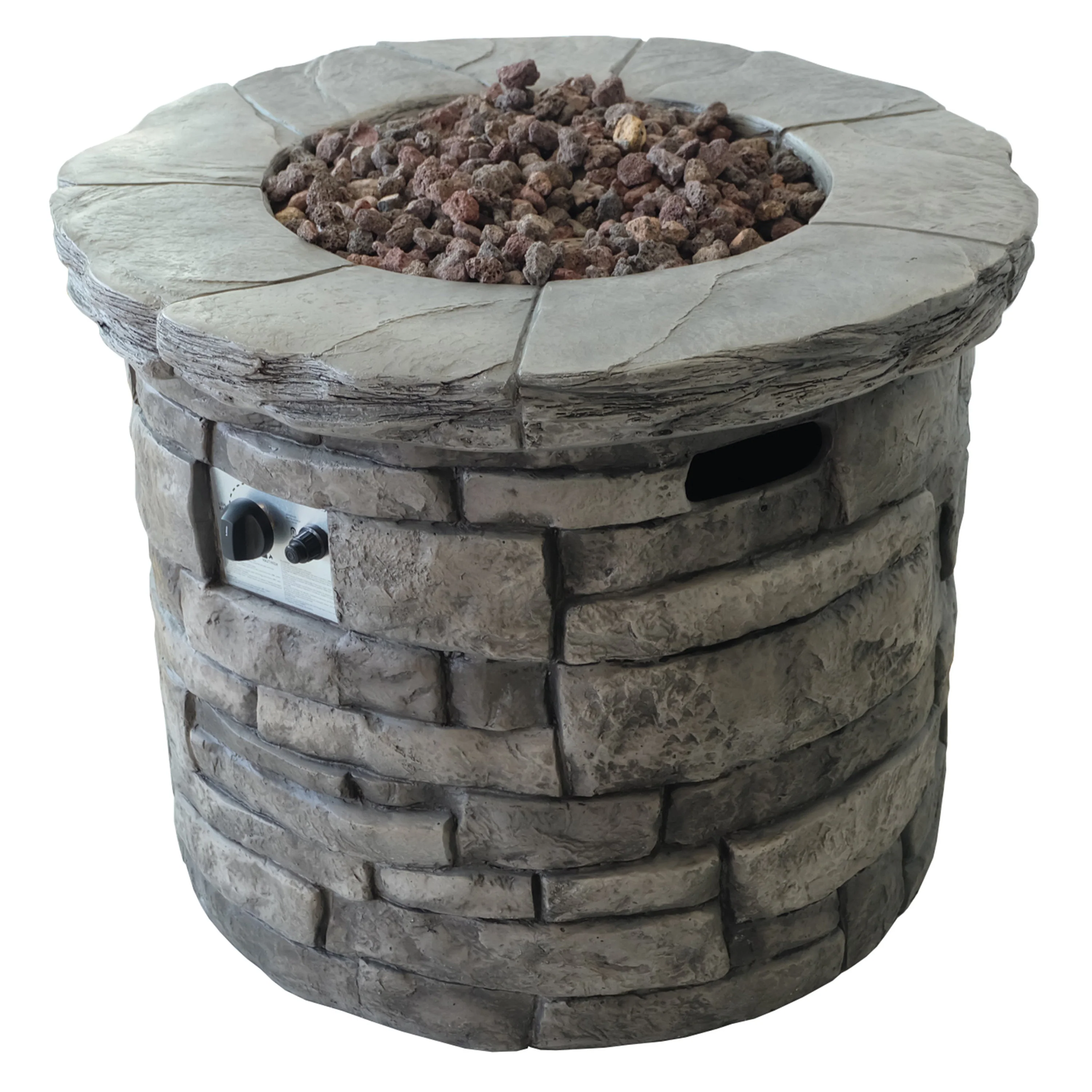 Darian Outdoor Acacia Wood 4 Seater Club Chairs and Fire Pit Set - furnishings