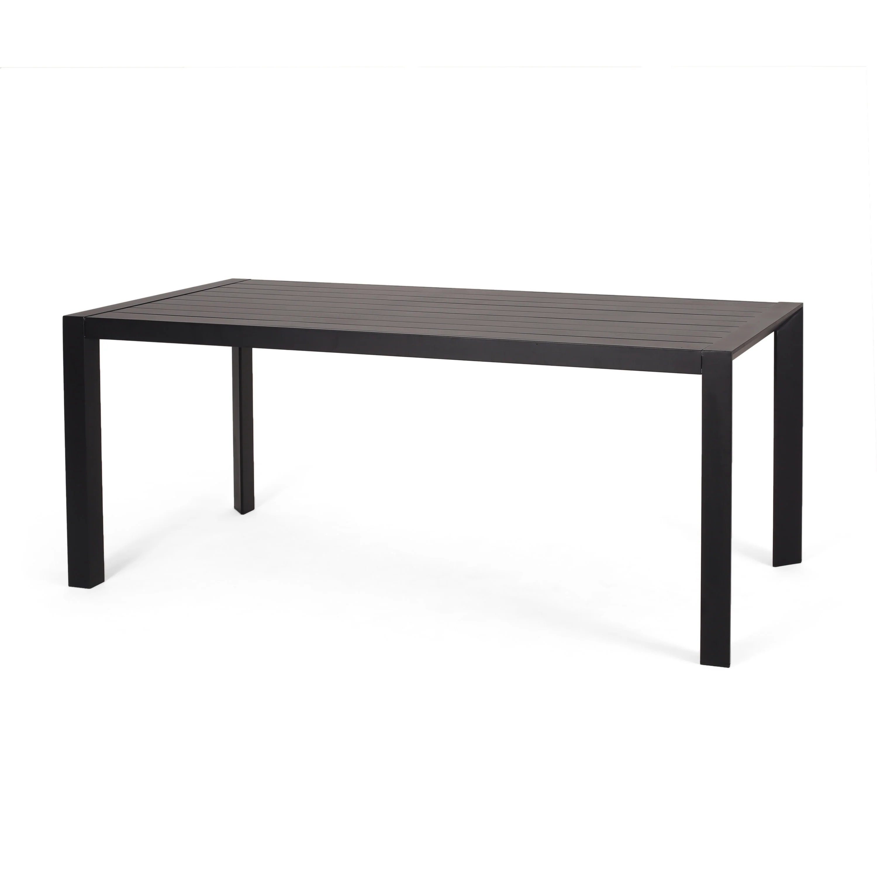 Bellomy Outdoor Aluminum Dining Table, Black - furnishings
