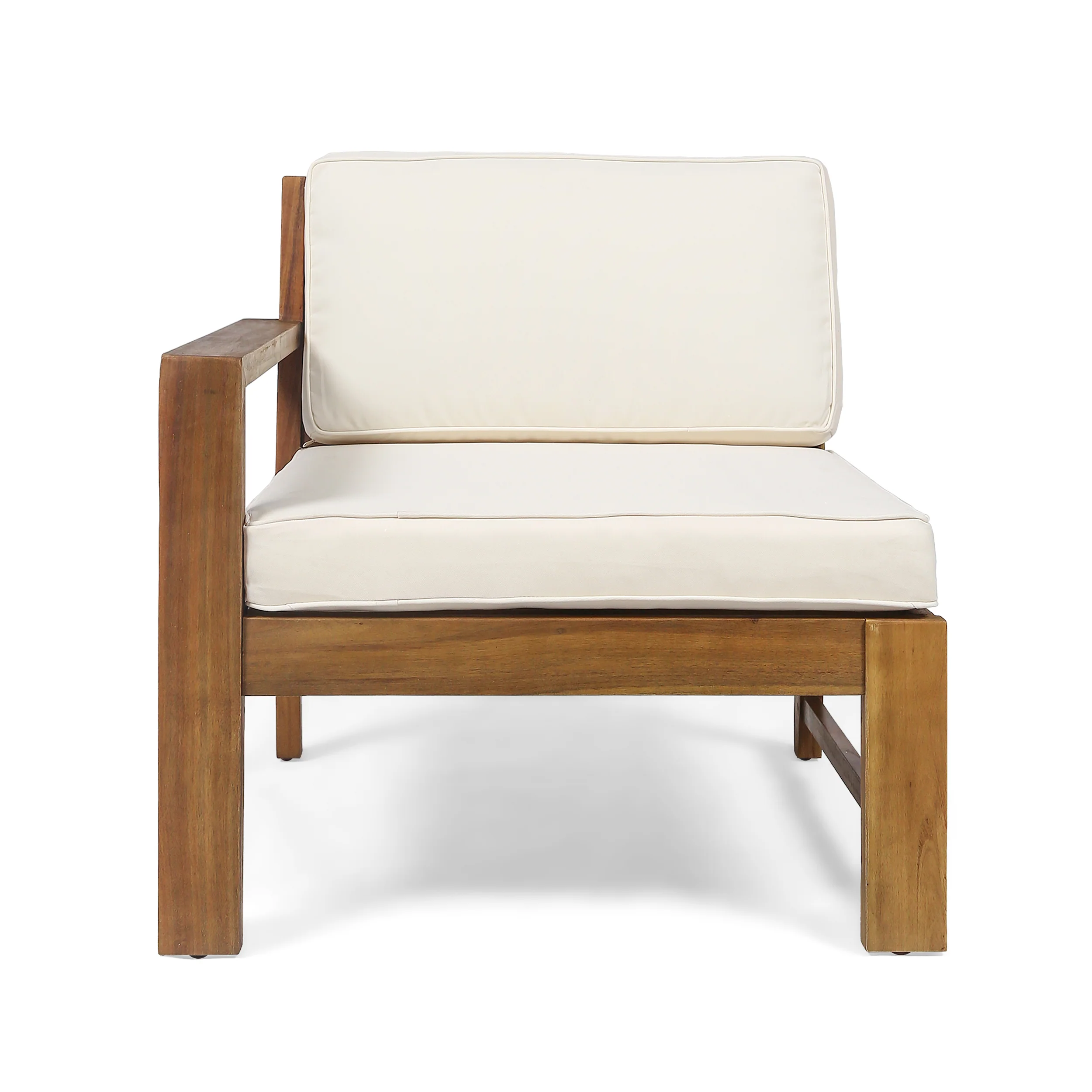 Makayla Ana Outdoor 3 Seater Acacia Wood Sofa Sectional with Cushions - furnishings