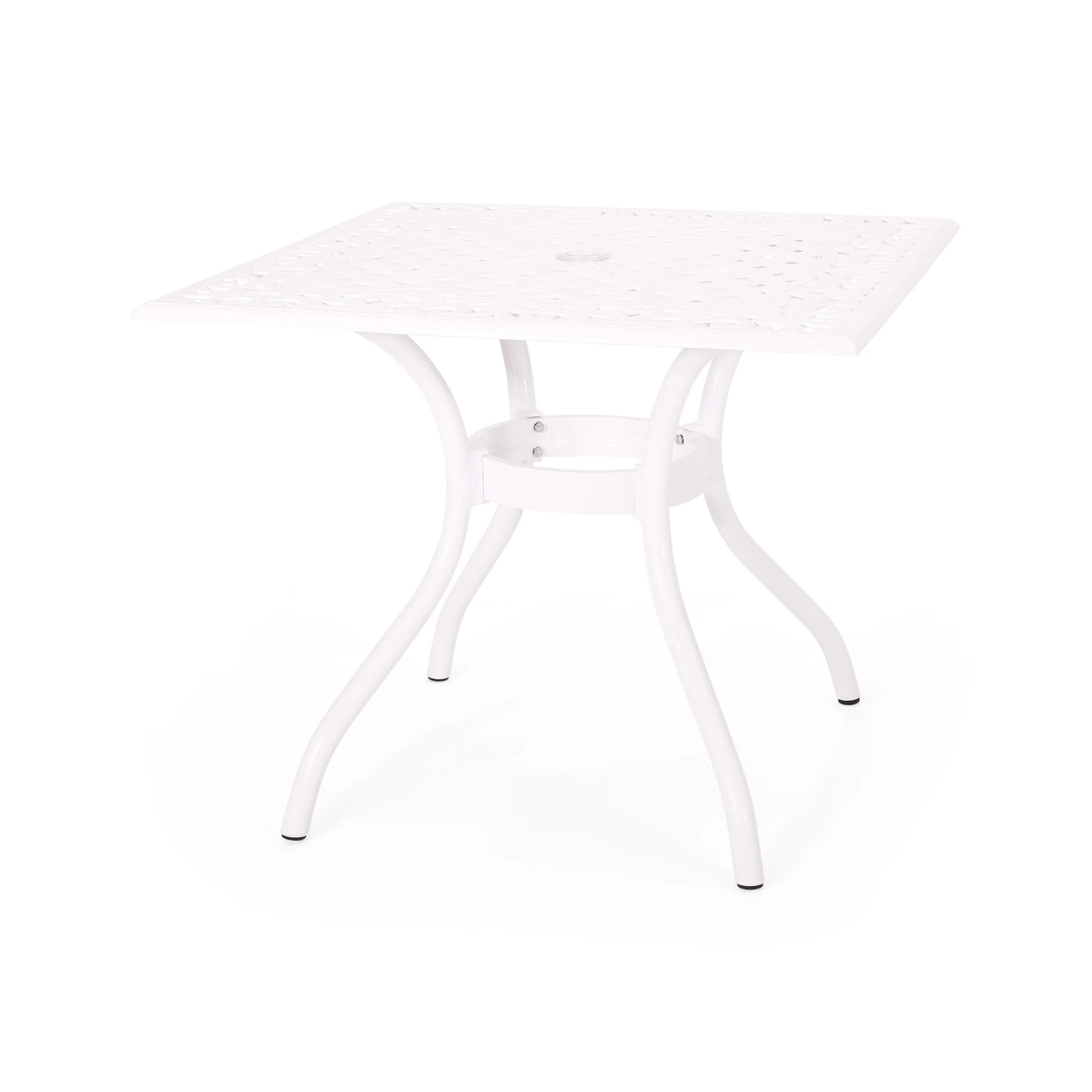 Honolulu Traditional Outdoor Aluminum Square Dining Table - furnishings