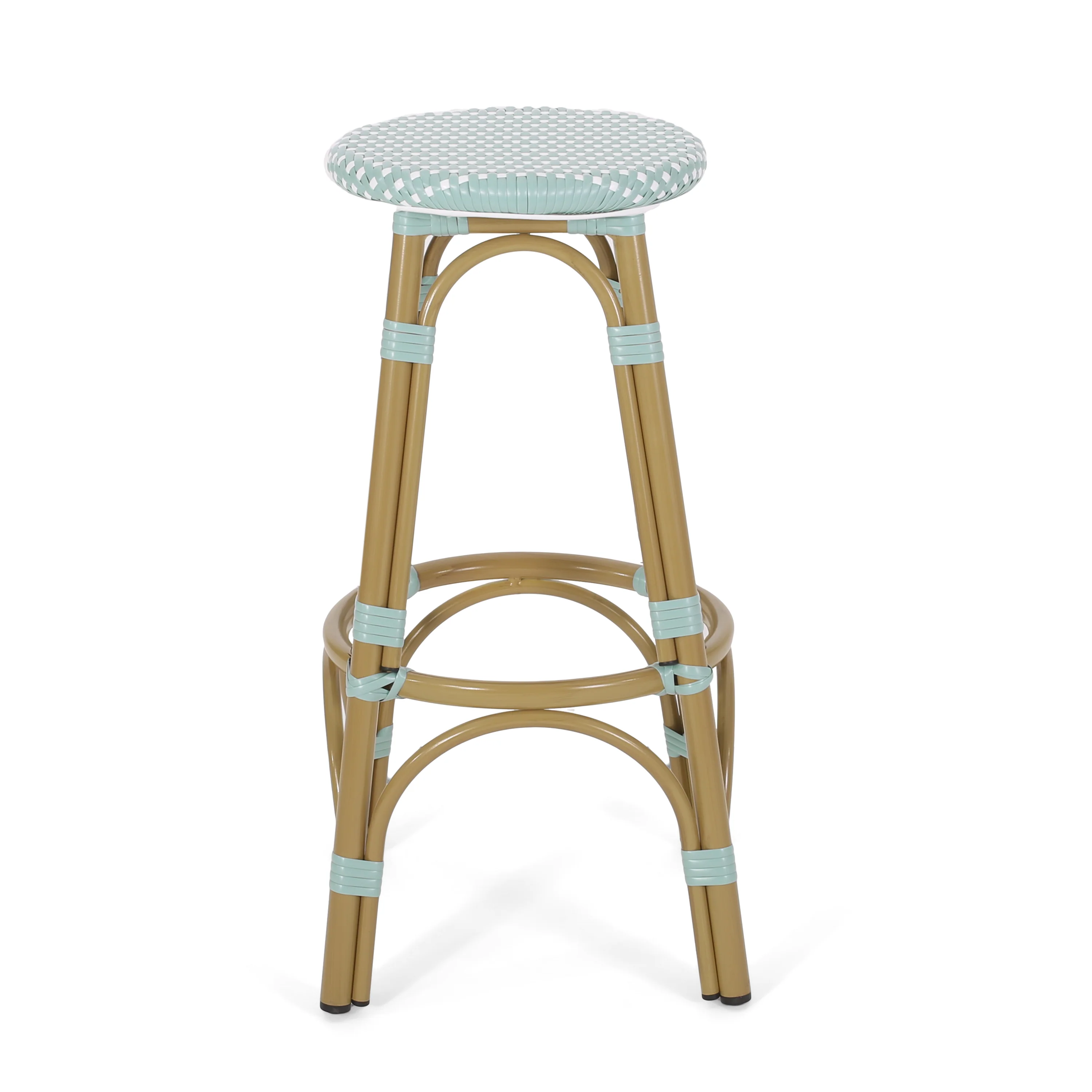 Dohney Outdoor French Aluminum 29.5 Inch Barstools, Set of 2 - furnishings