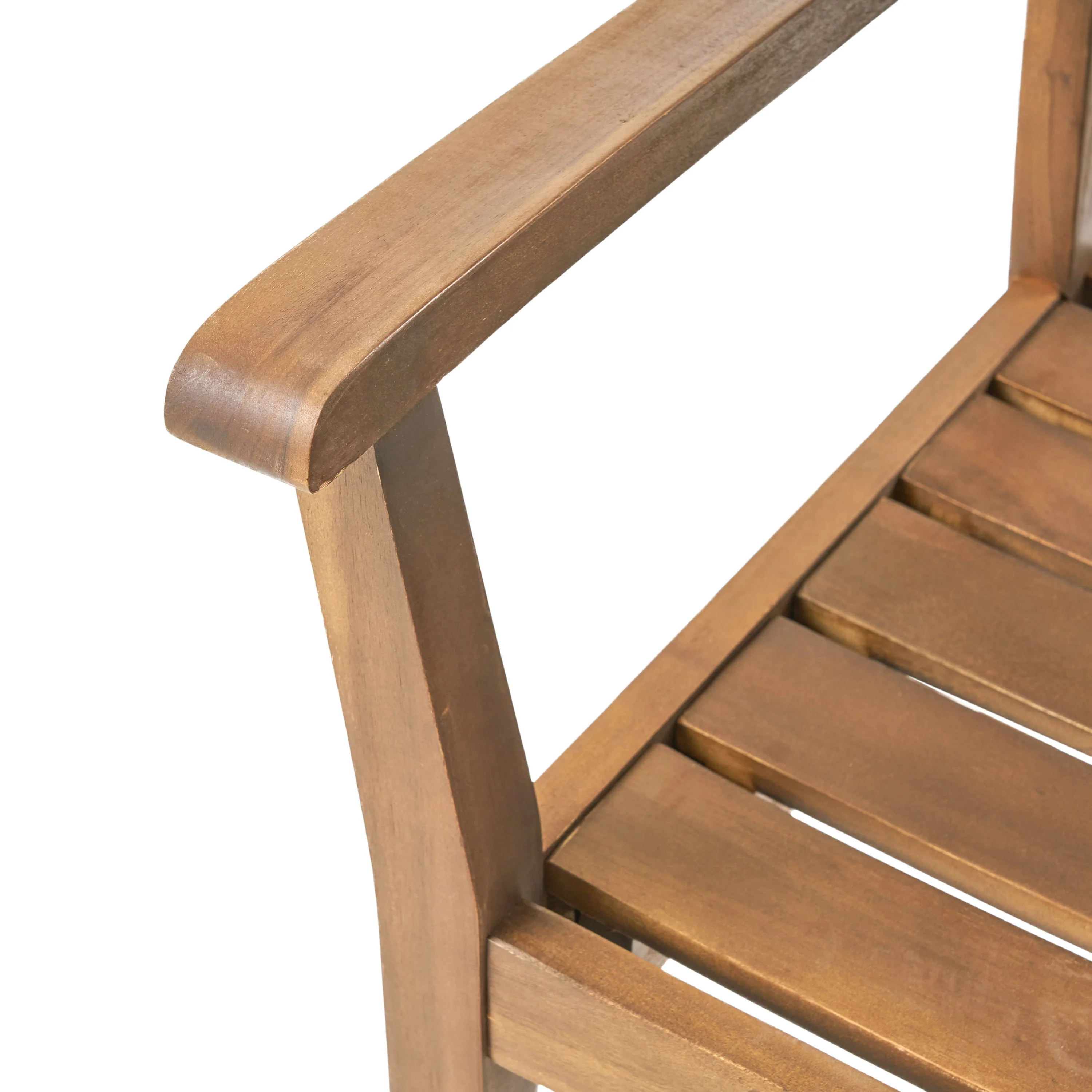 Stanyan Outdoor Teak Finish Acacia Wood Dining Chairs (Set of 2) - furnishings