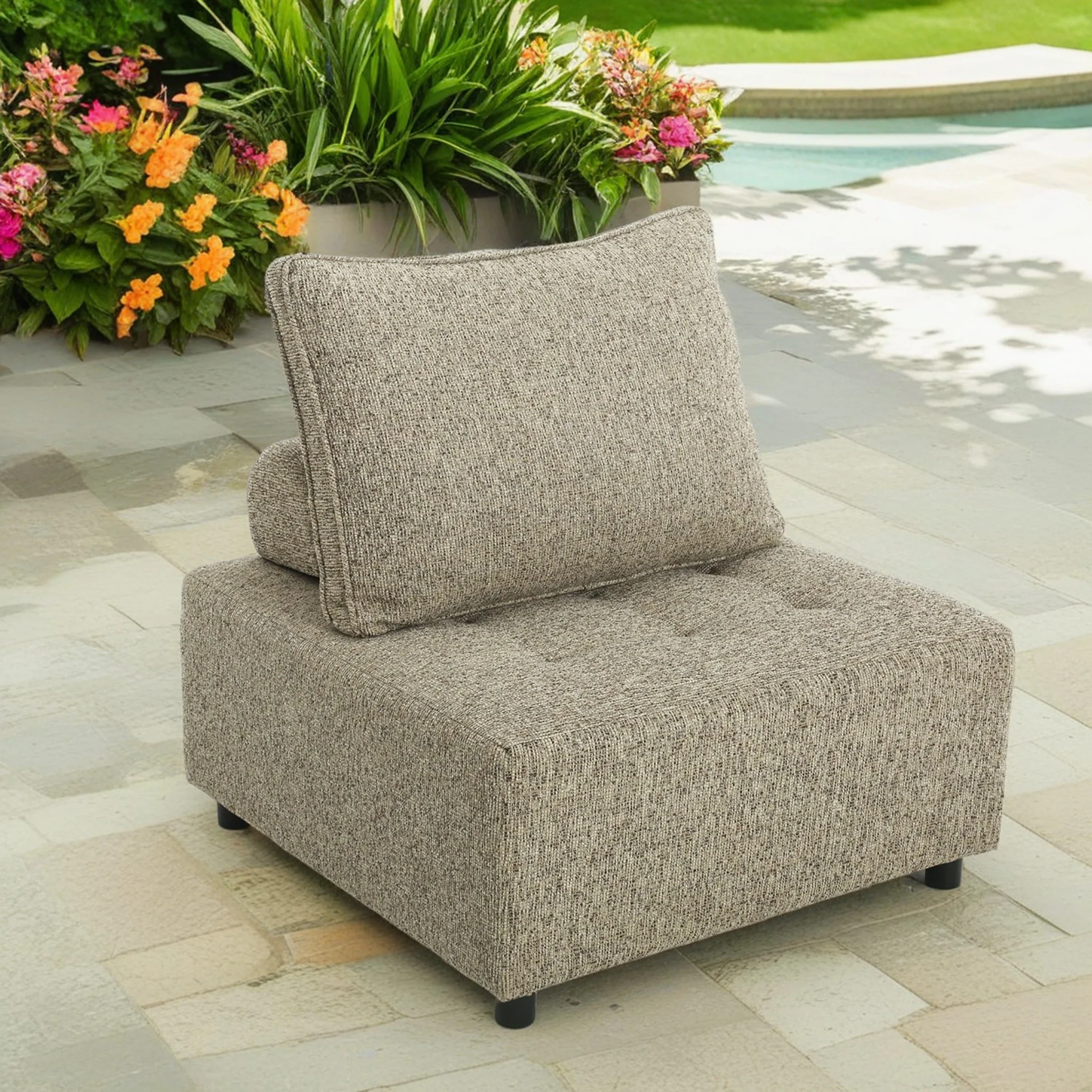 Premium Outdoor Modular Sofa with Aluminum Frame, Removable Cushions & Waterproof Cover - furnishings