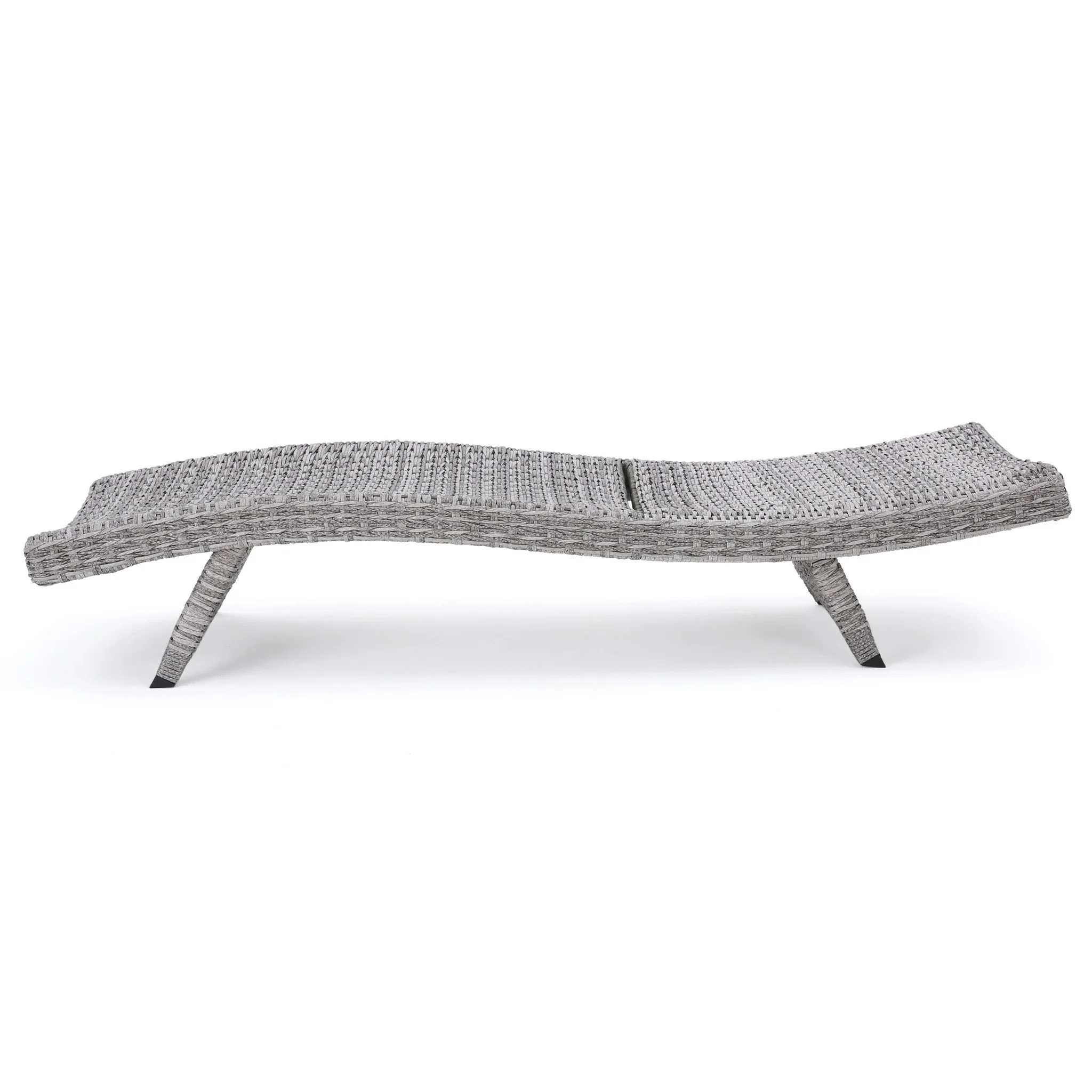 Isle Of Palms Outdoor Grey Wicker Adjustable Back Chaise Lounges - furnishings