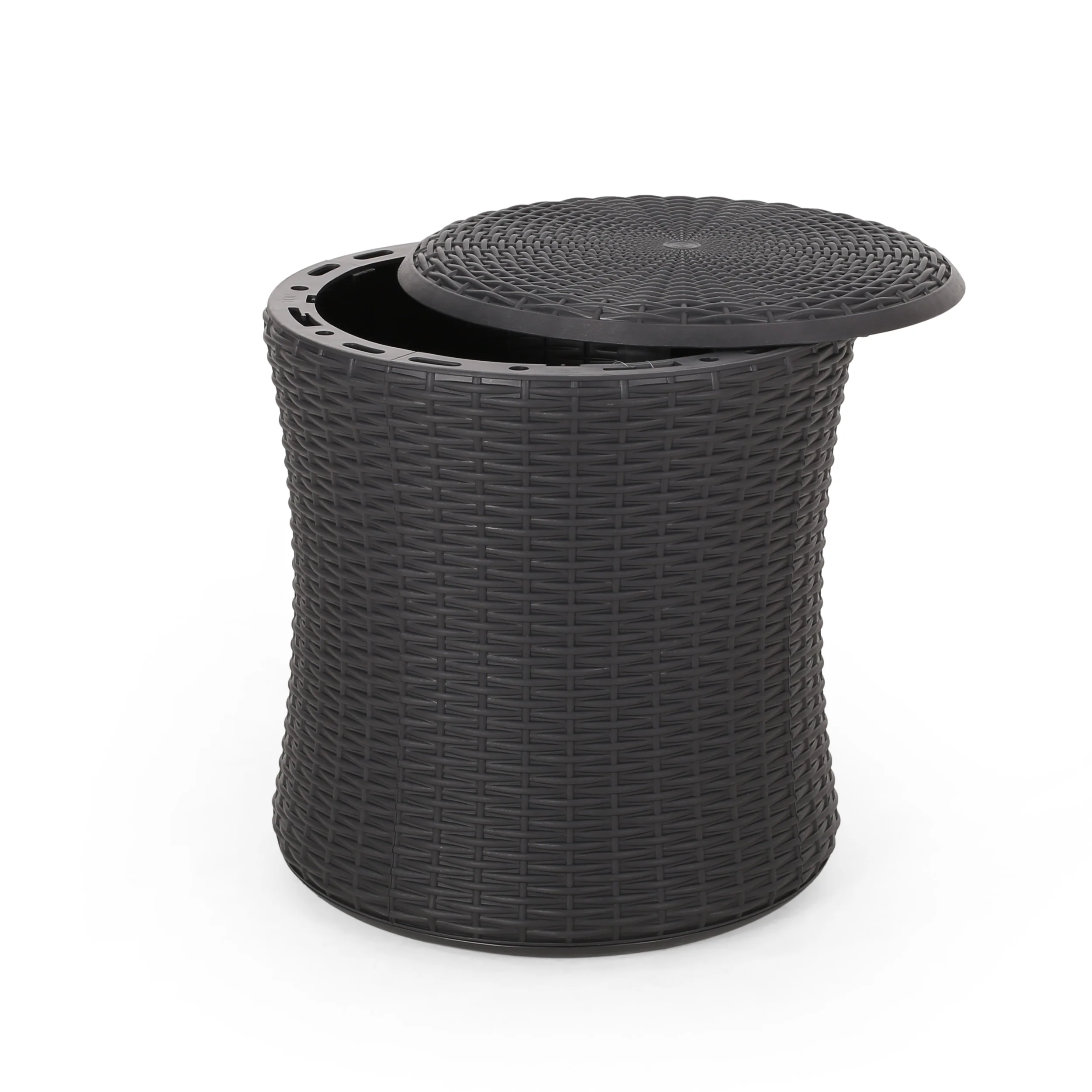 Iven Outdoor 2 Seater Faux Wicker Chat Set with Cushions - furnishings