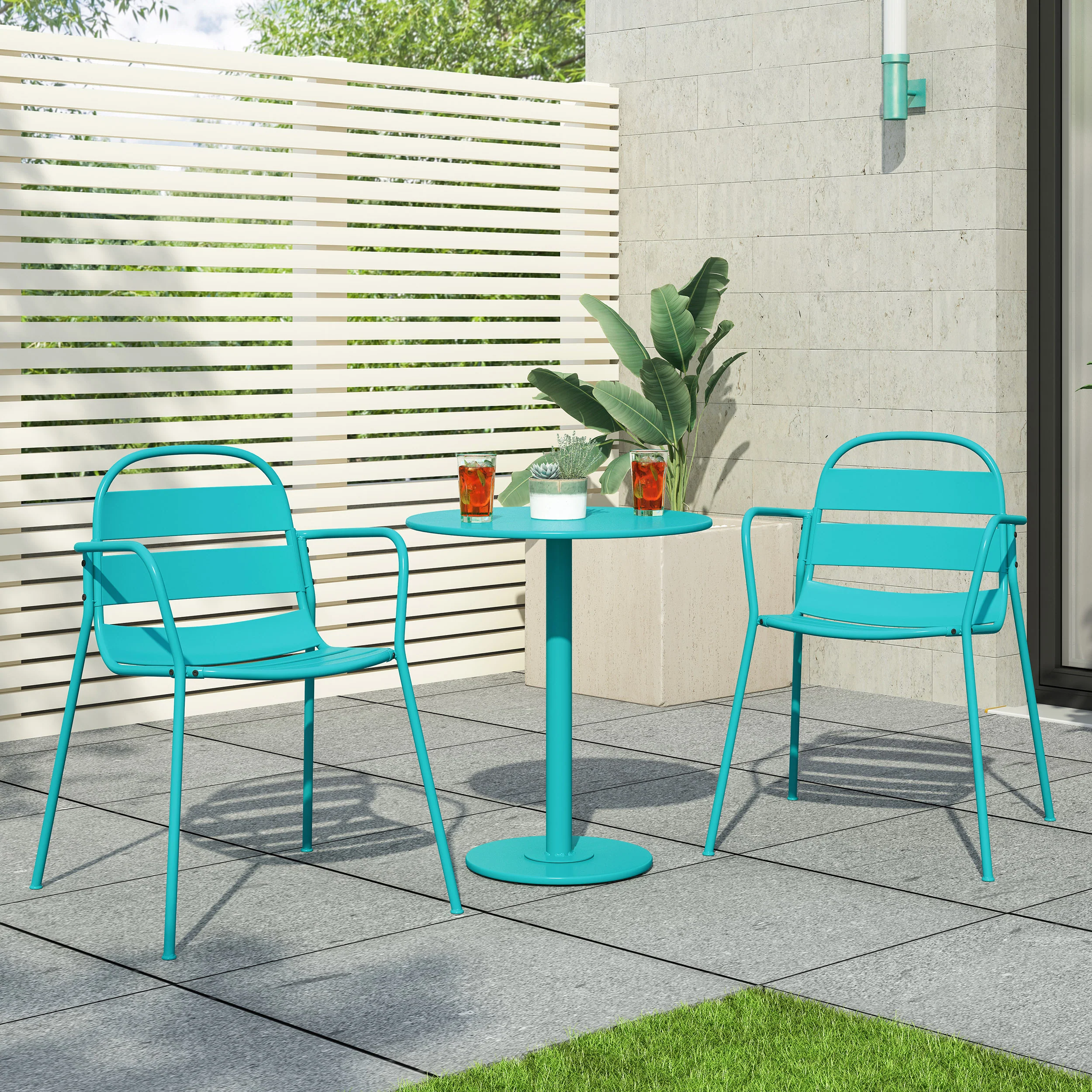 Keairns Outdoor 3 Piece Bistro Set - furnishings