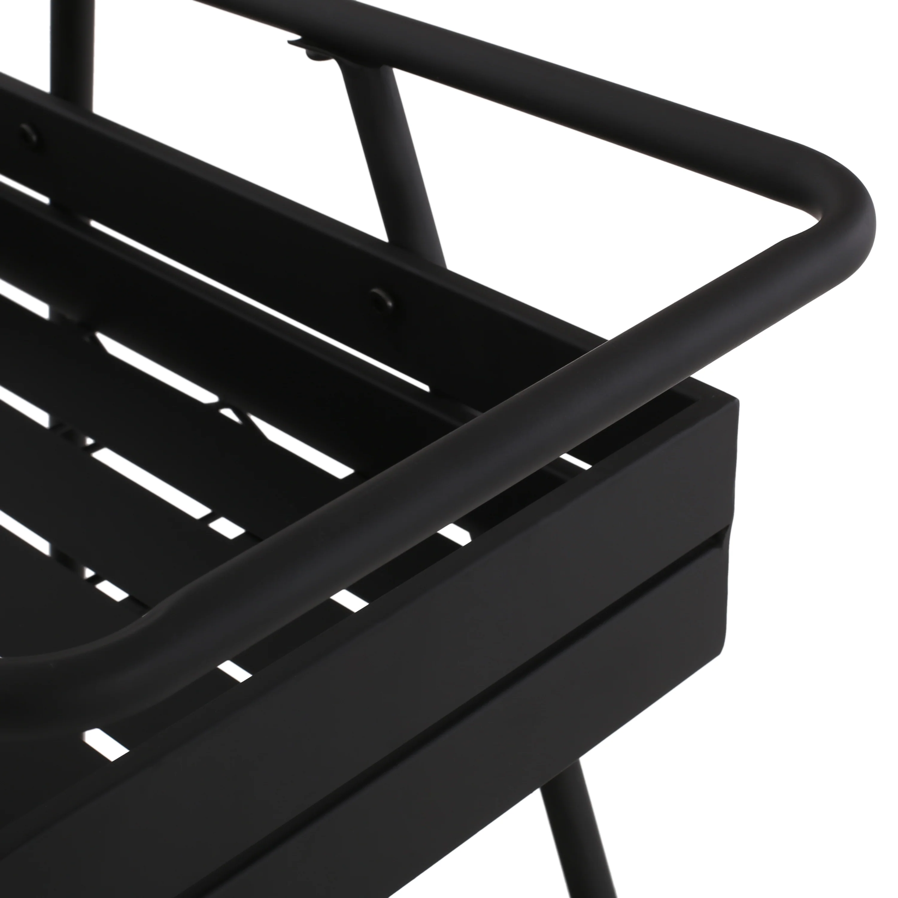 Wolfeboro Outdoor Metal 2 Tiered Bar Cart, Matte Black - furnishings