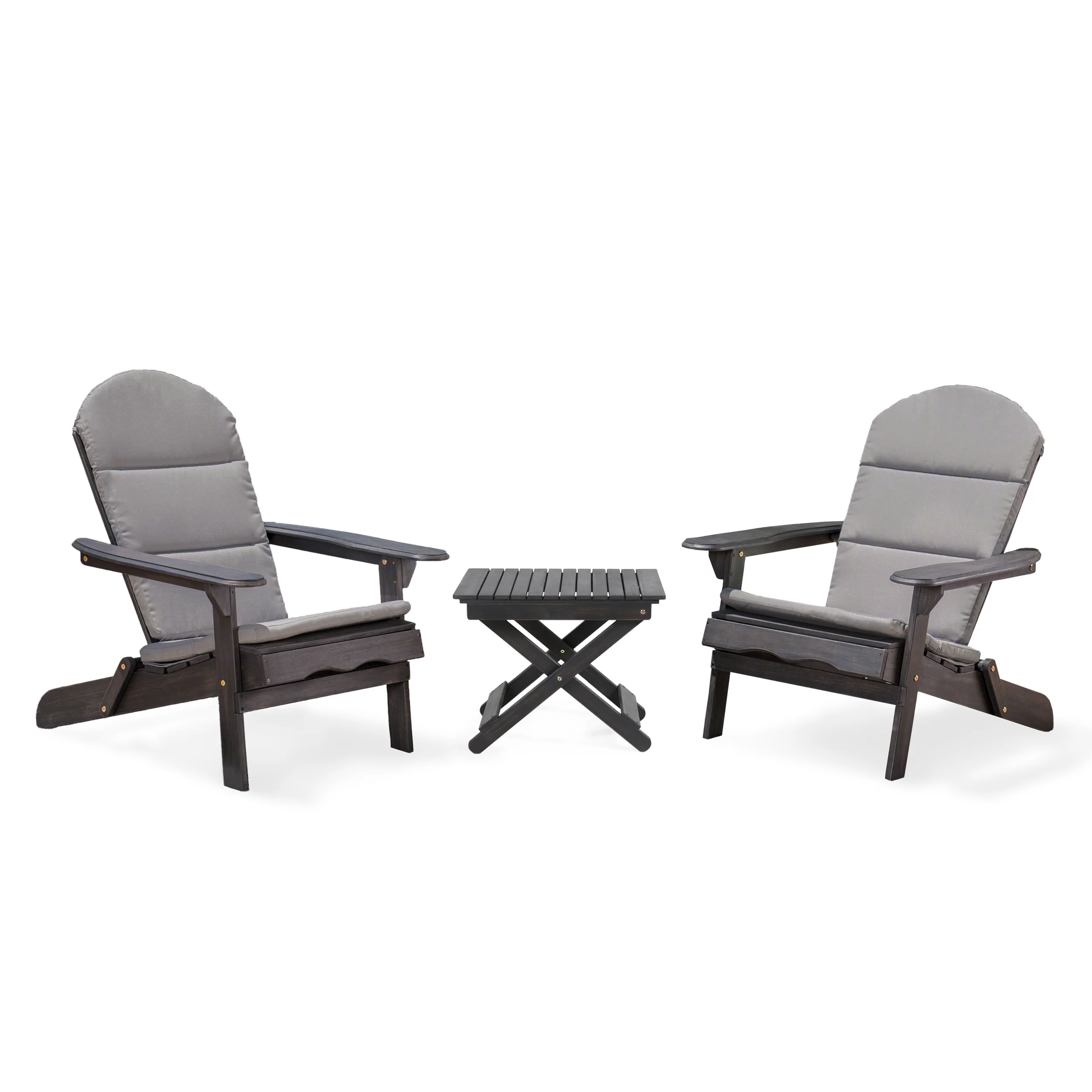 Reed Outdoor 2 Seater Acacia Wood Chat Set with Water Resistant Cushions - furnishings