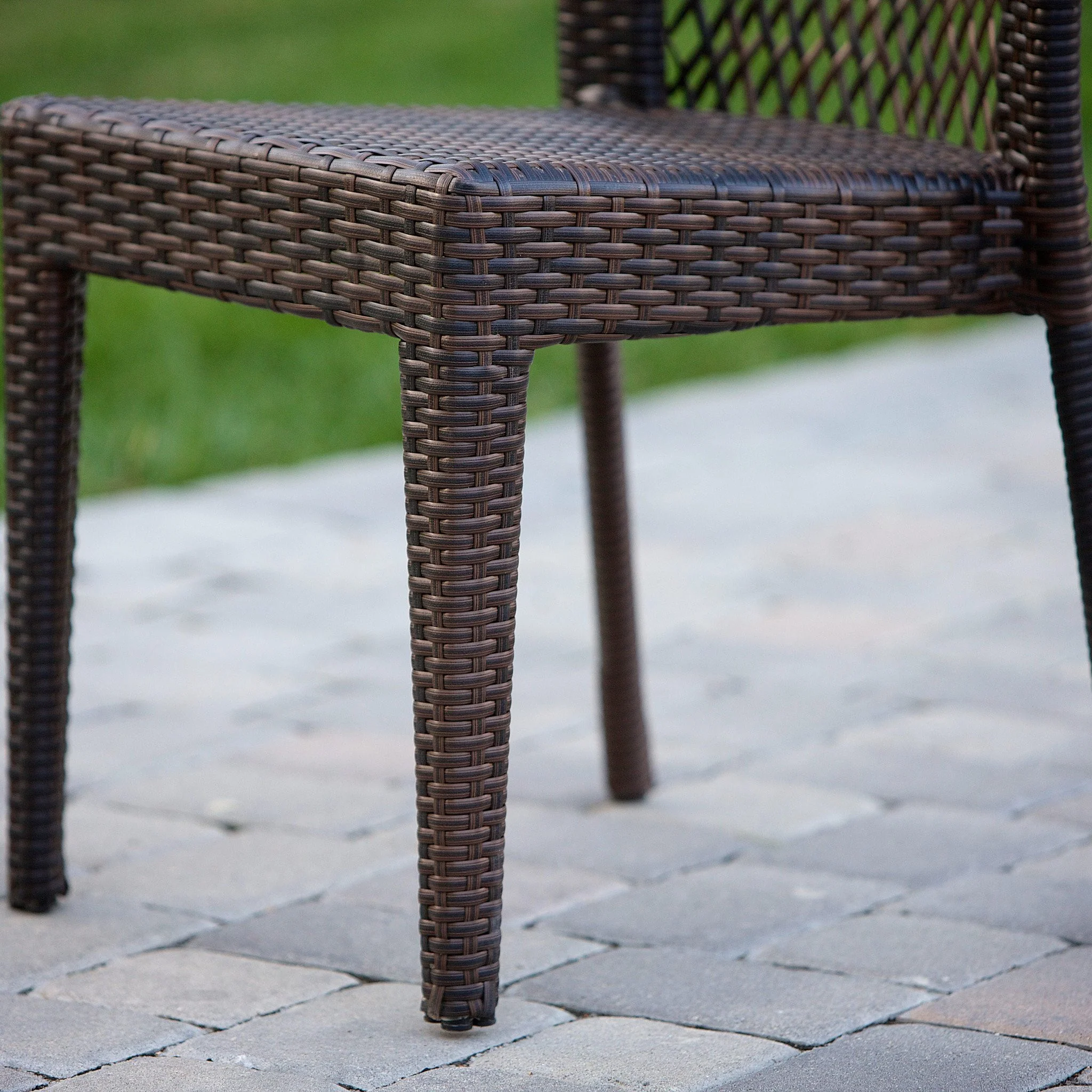 Dana Point Outdoor Patio Furniture Brown Wicker Chairs (Set of 2) - furnishings