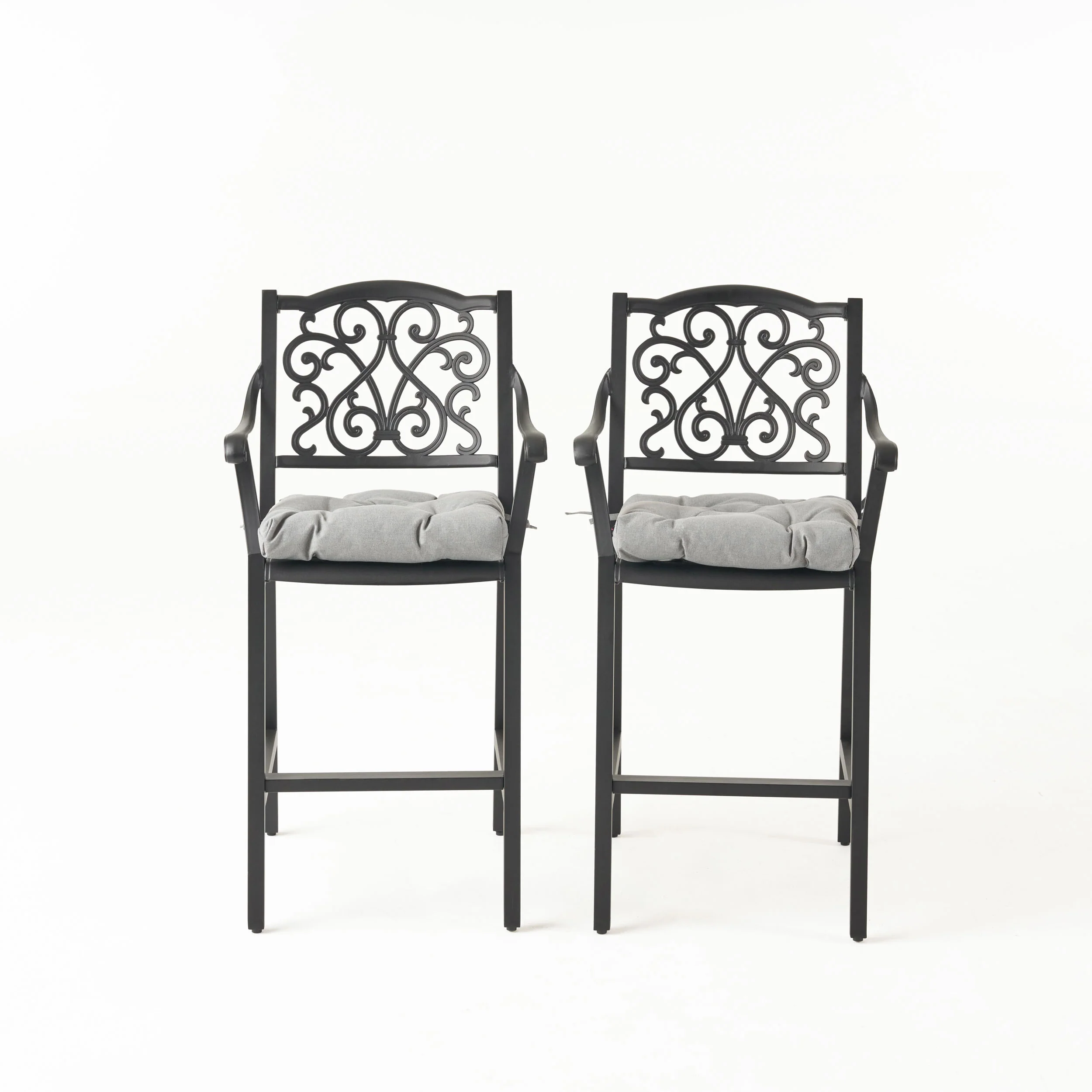 Roberta Outdoor Barstool with Cushion (Set of 2) - furnishings