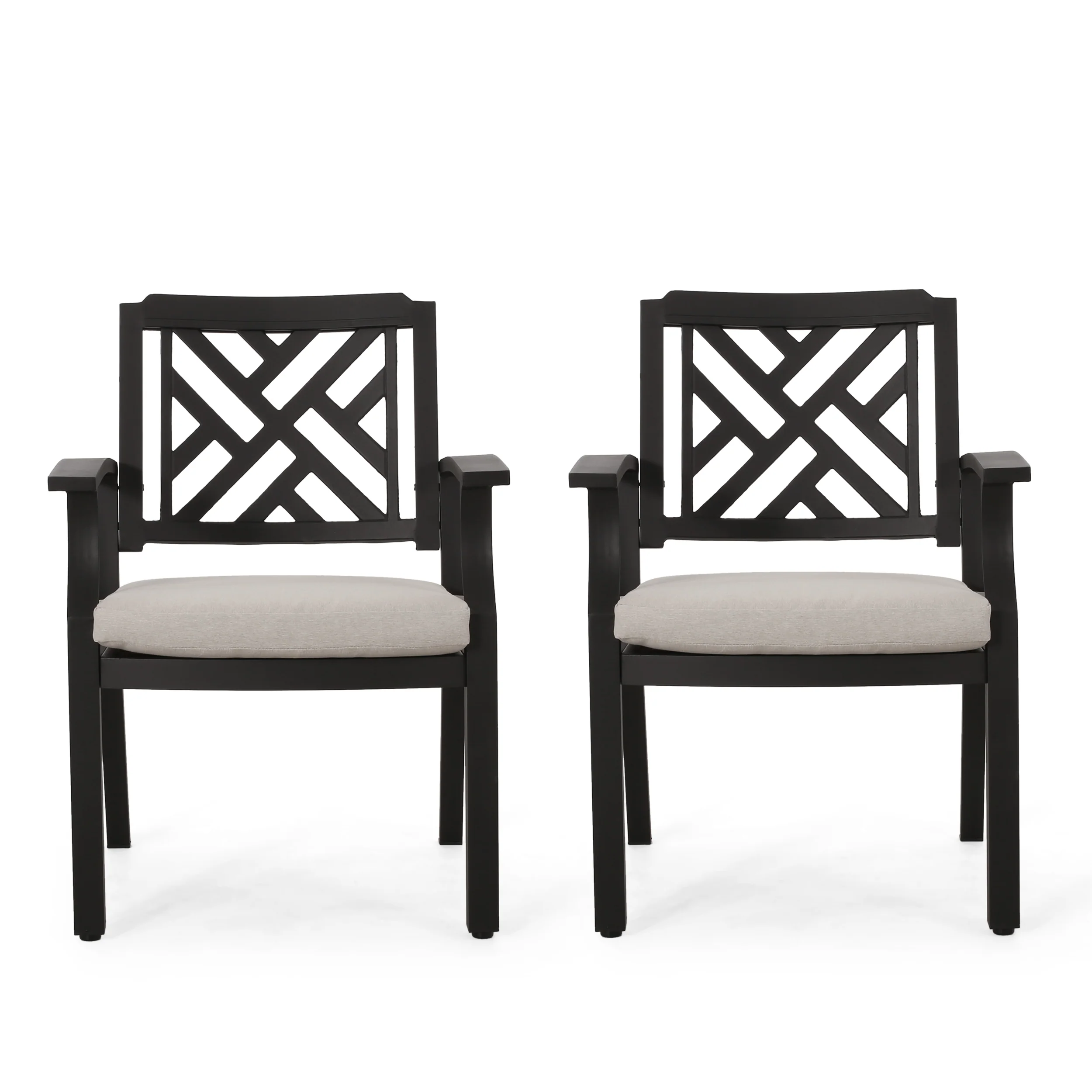 Arlene Waterford Outdoor Aluminum Dining Chairs, Set of 2 - furnishings