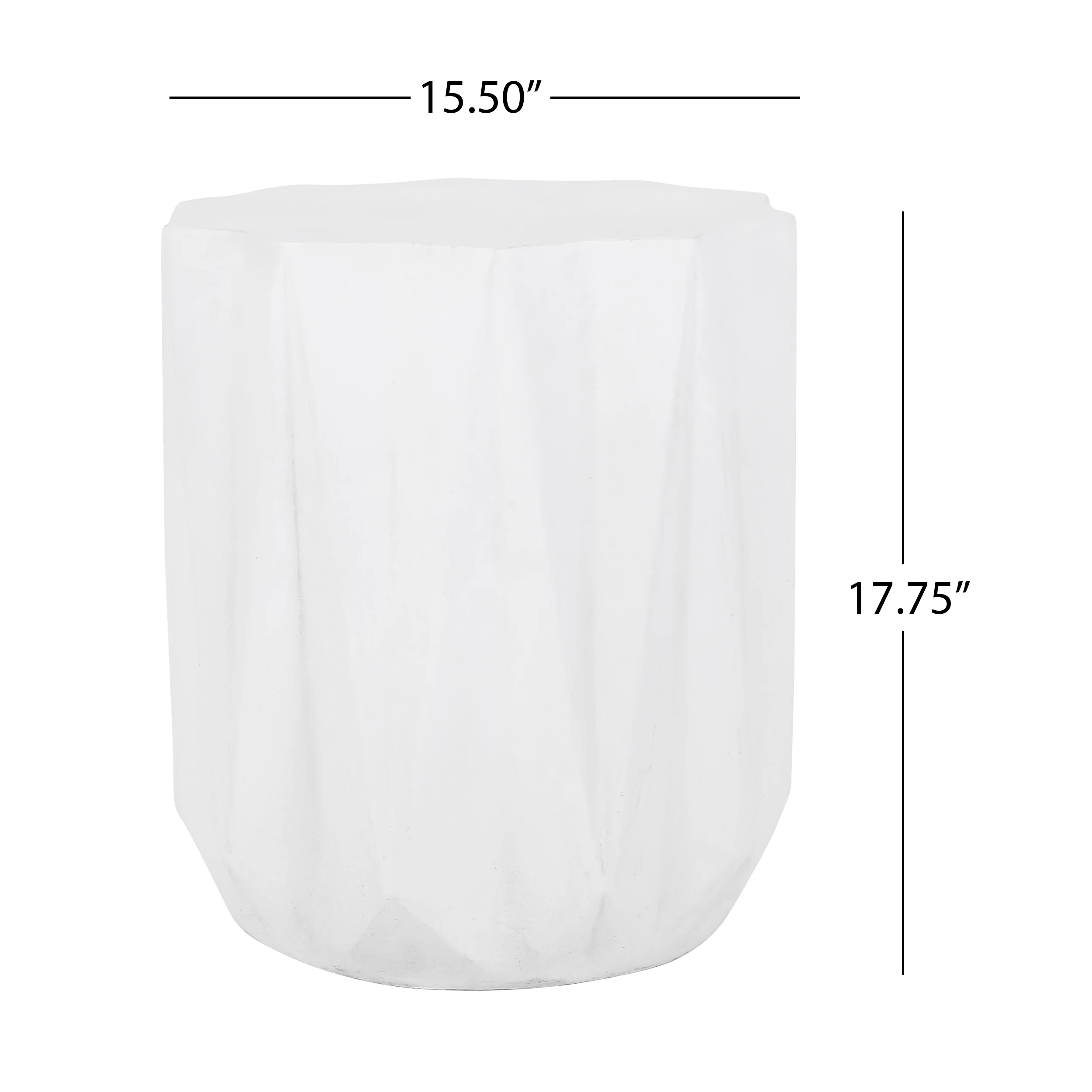 Cayce Outdoor Lightweight Concrete Side Table, Antique White - furnishings