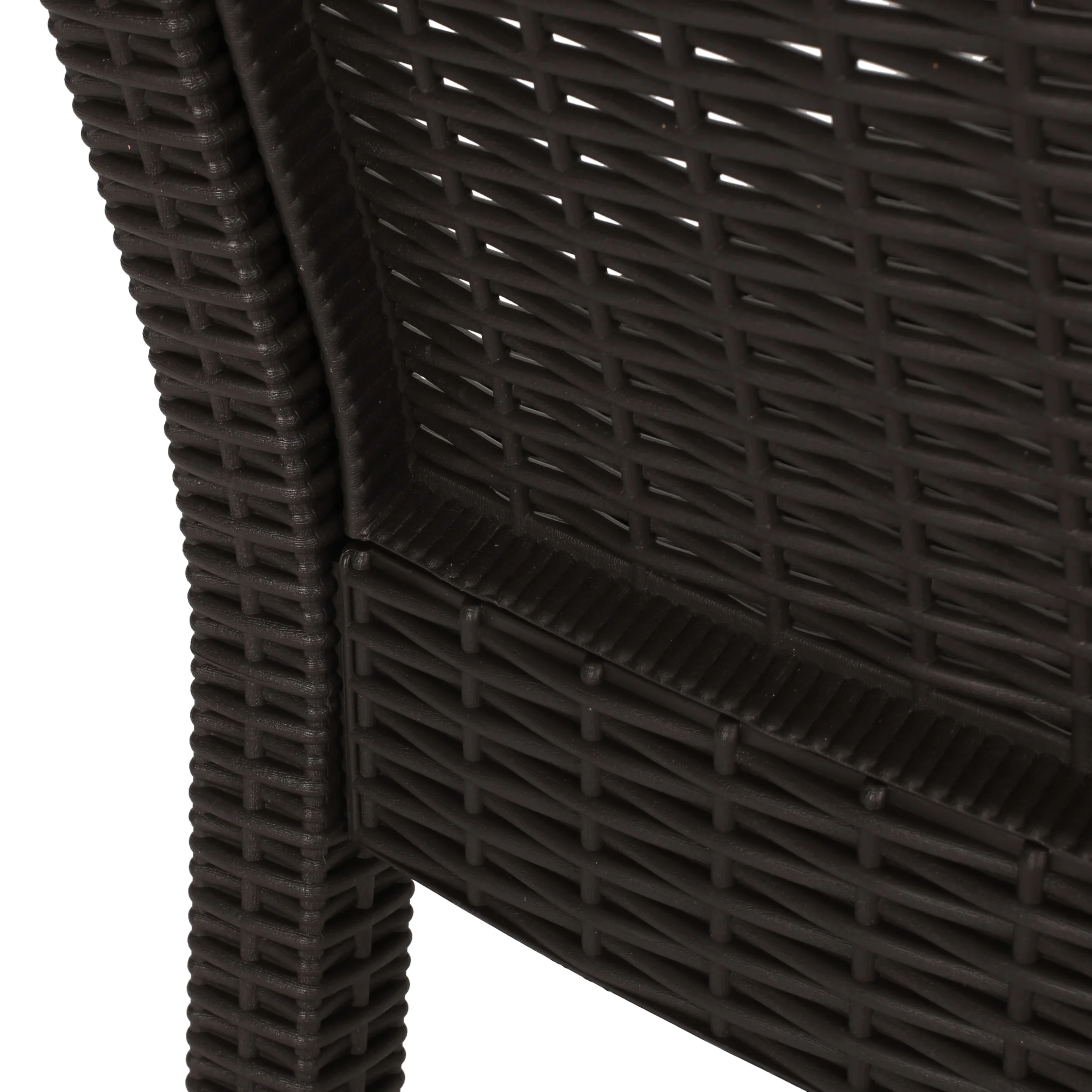 Covecrest Outdoor Faux Wicker Dining Chairs, Set of 2, Dark Brown - furnishings