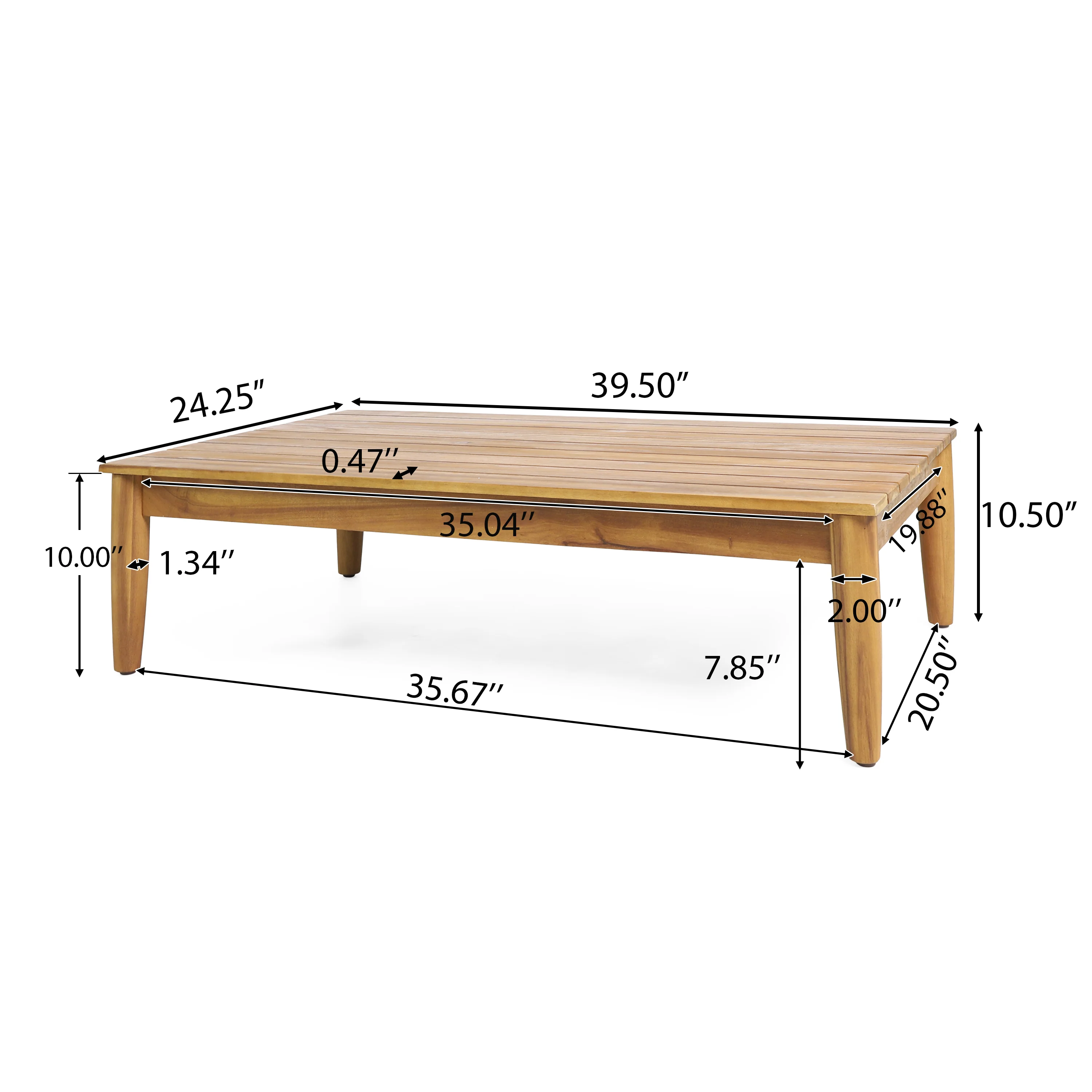 Plumb Outdoor Acacia Wood Coffee Table - furnishings