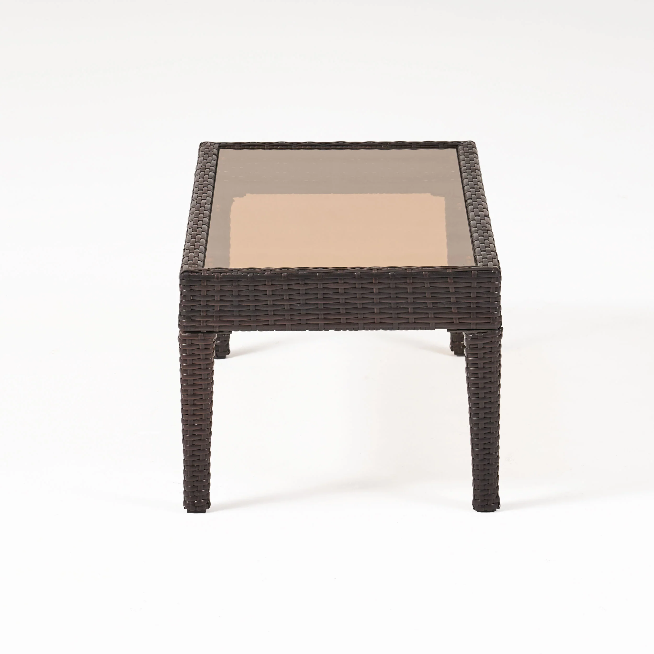 Aspen Outdoor Wicker Loveseat and Coffee Table with Cushions - furnishings