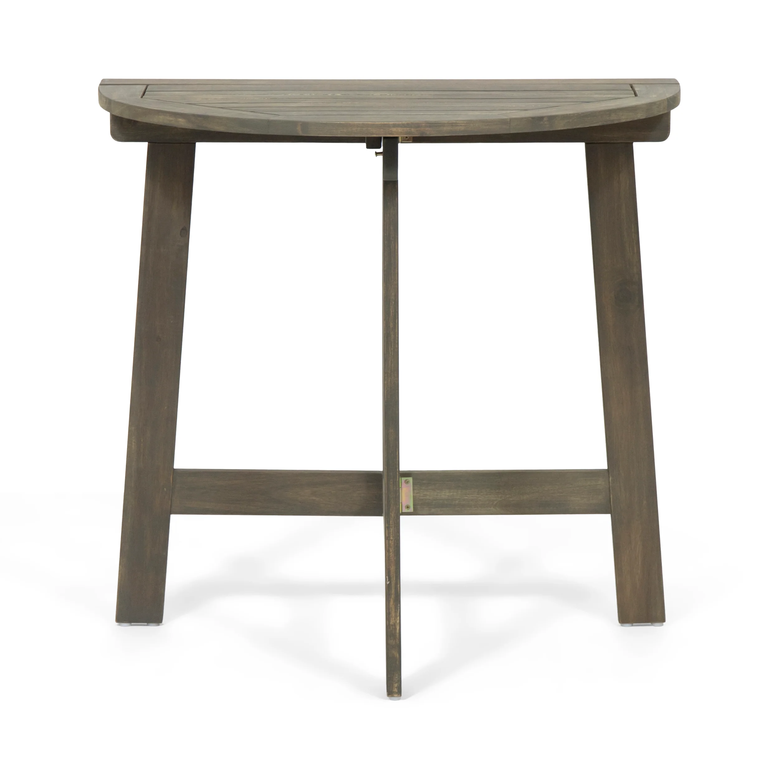 Sophia Outdoor Half-Round Acacia Wood Bistro Table - furnishings