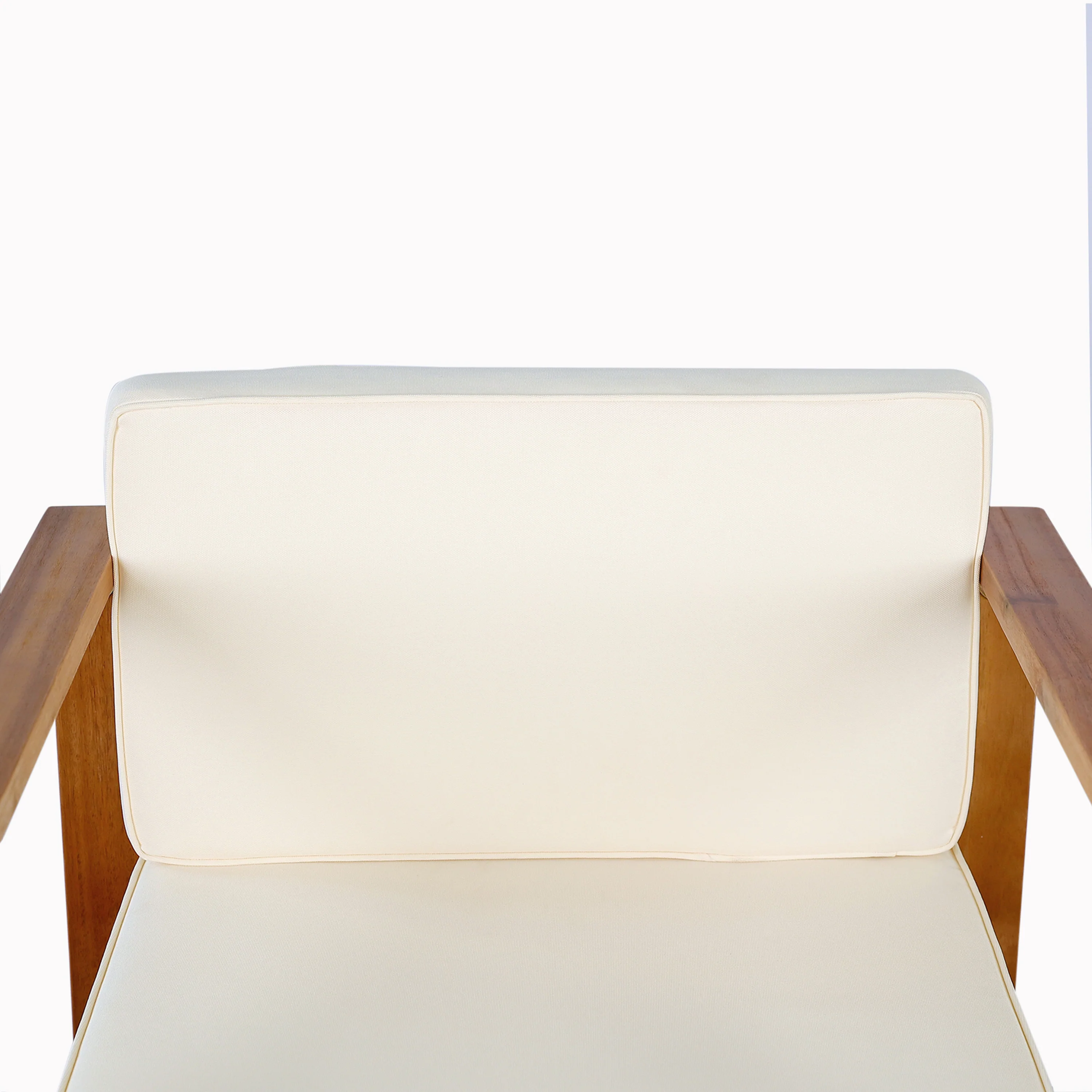 Zephyra Modern Outdoor Patio Acacia Wood Dining Chairs with Cushions - furnishings
