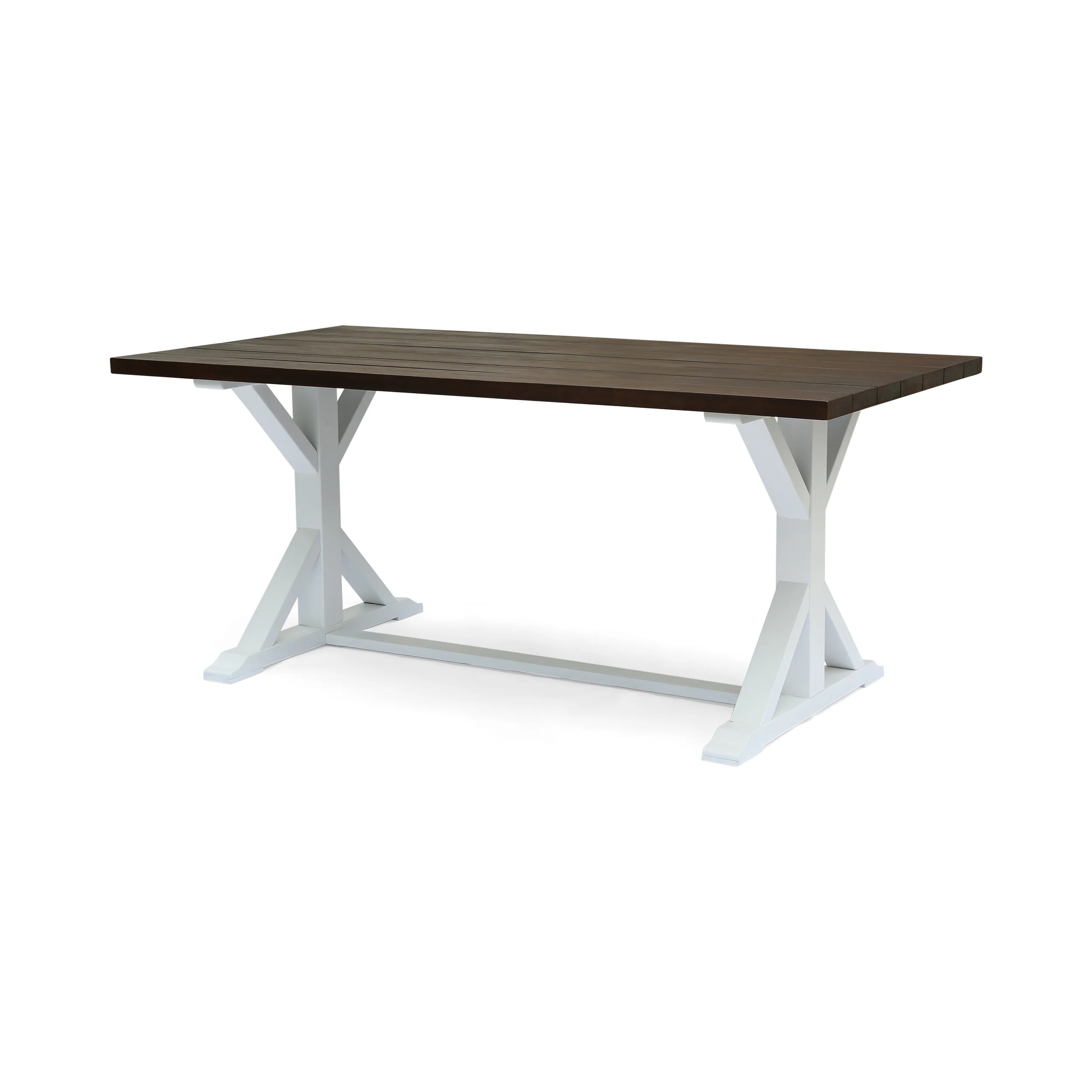 Mayo Outdoor Rustic Farmhouse Acacia Wood Dining Table - furnishings
