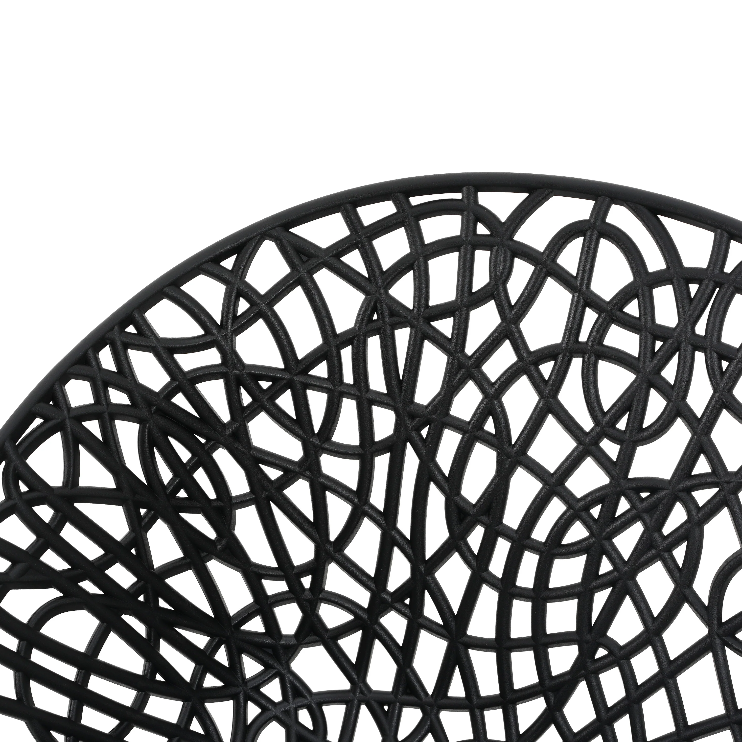 Dahliae Outdoor Patio Dining Chairs, Iron & Plastic, Set of 2 - furnishings