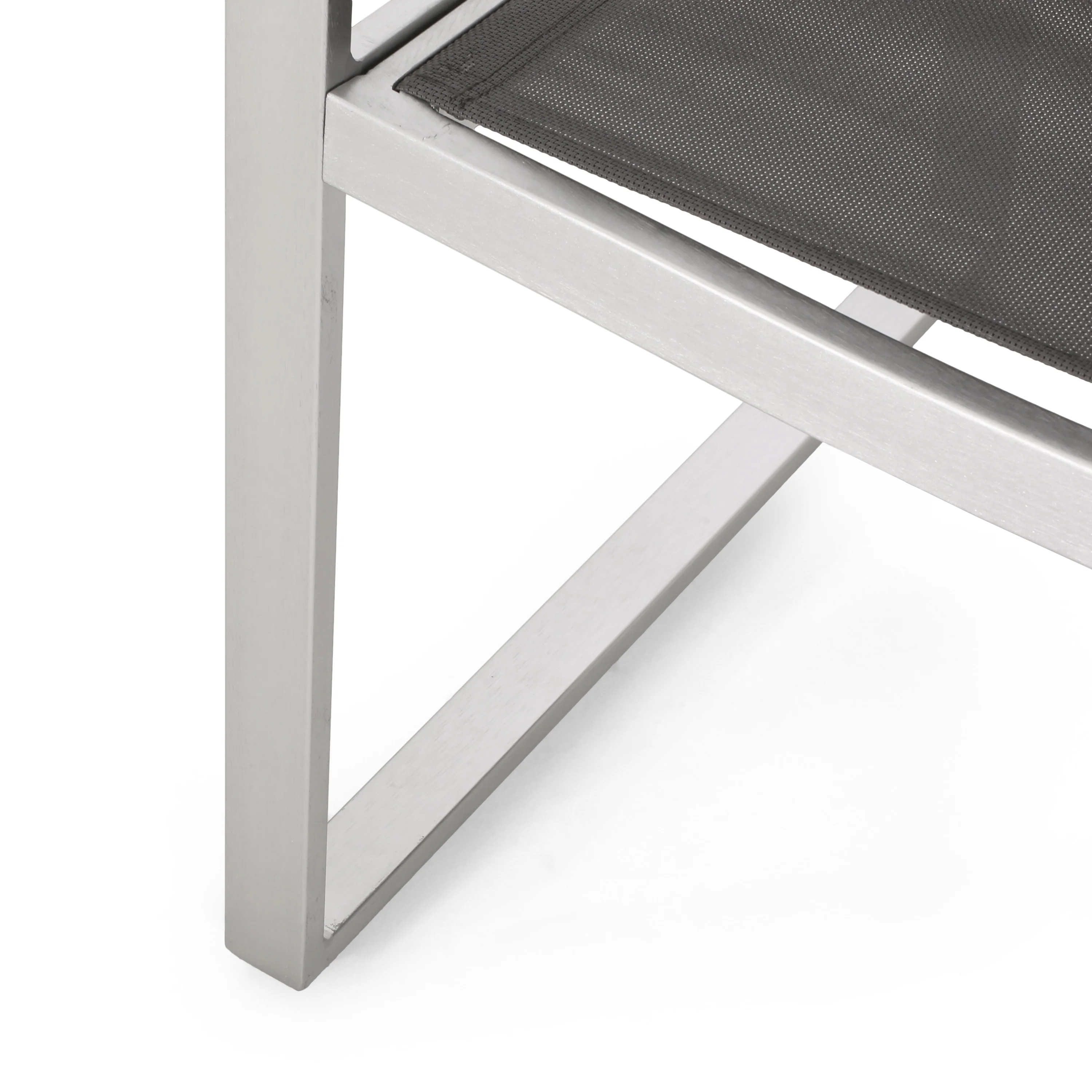 Aubrey Outdoor Aluminum Dining Chairs with Faux Wood Accents - furnishings
