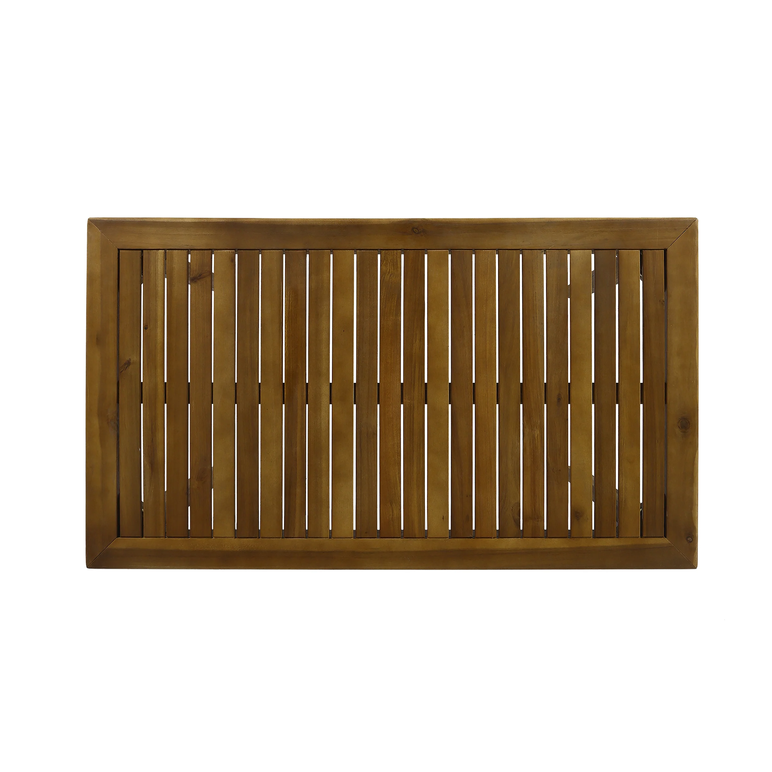 Teresa Outdoor Minimalist Acacia Wood Rectangle Bar Table - furnishings