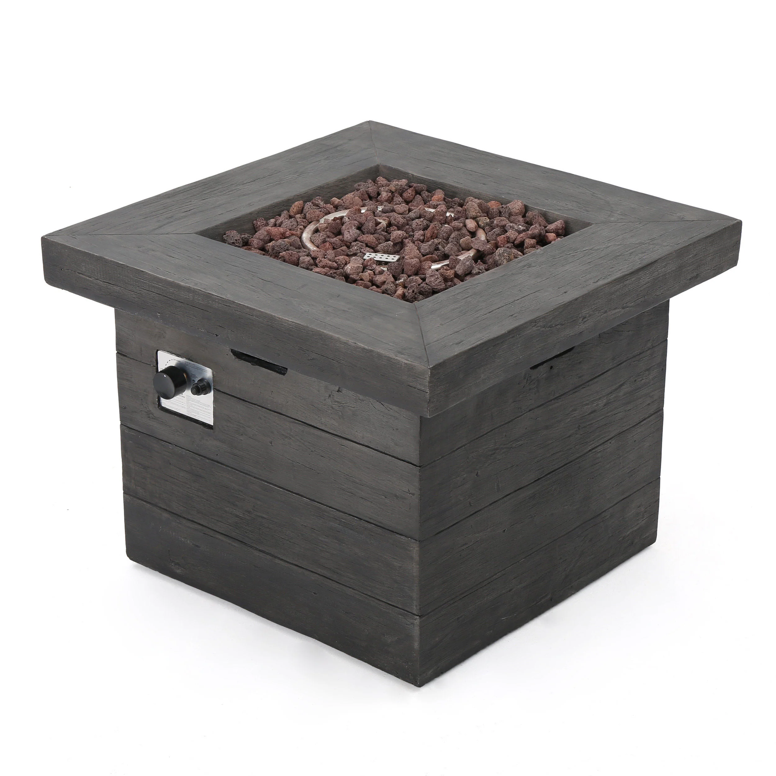 Meroy Patio Fire Pit Set, 4-Seater with Club Chairs, Wicker with Outdoor Cushions - furnishings