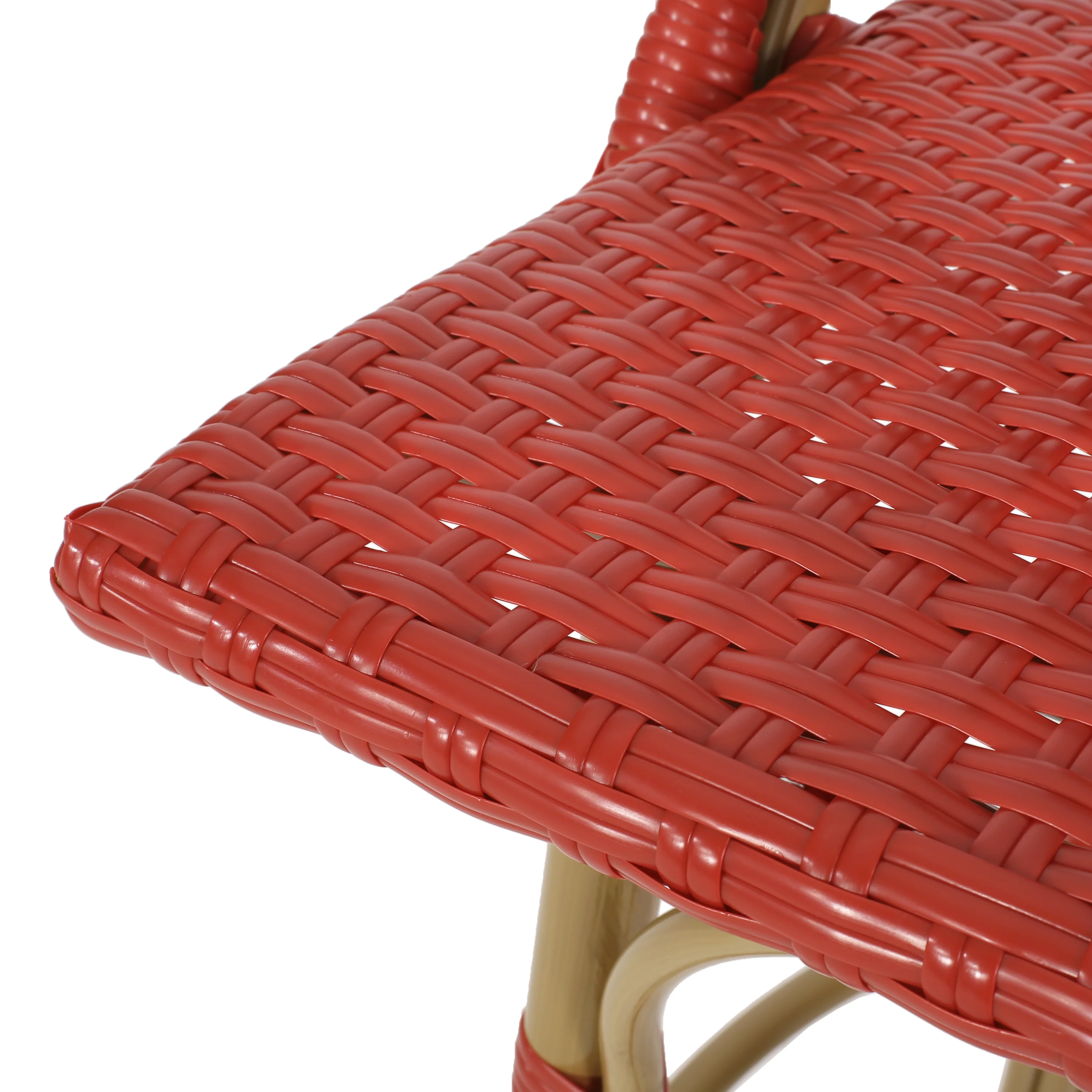 Cotterell Outdoor French Wicker and Aluminum 29.5 Inch Barstools, Set of 2 - furnishings
