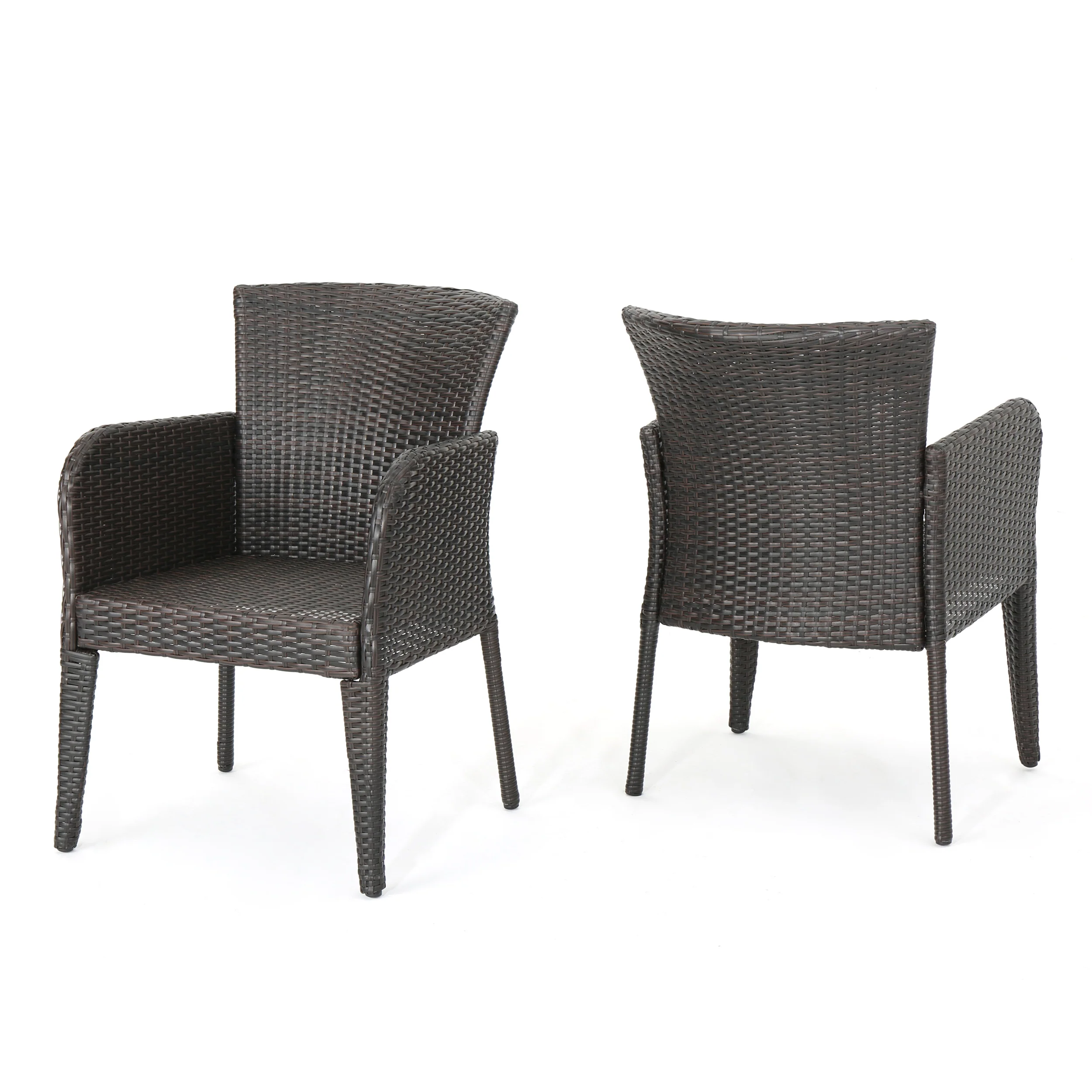 Seawall Outdoor Wicker Dining Chair (Set of 2) - furnishings