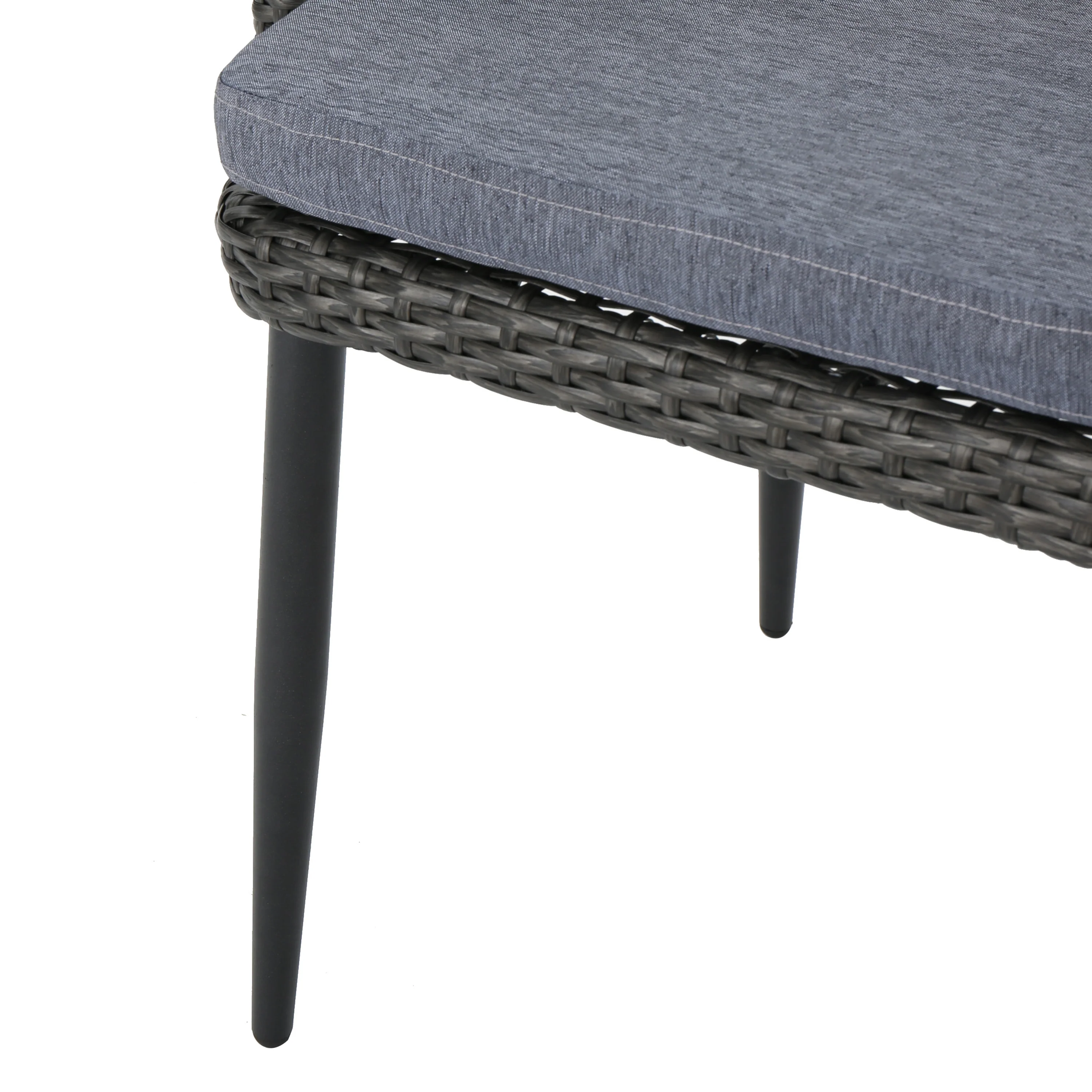 Ibiza Outdoor Wicker Dining Chairs with Water Resistant Cushion (Set of 2) - furnishings