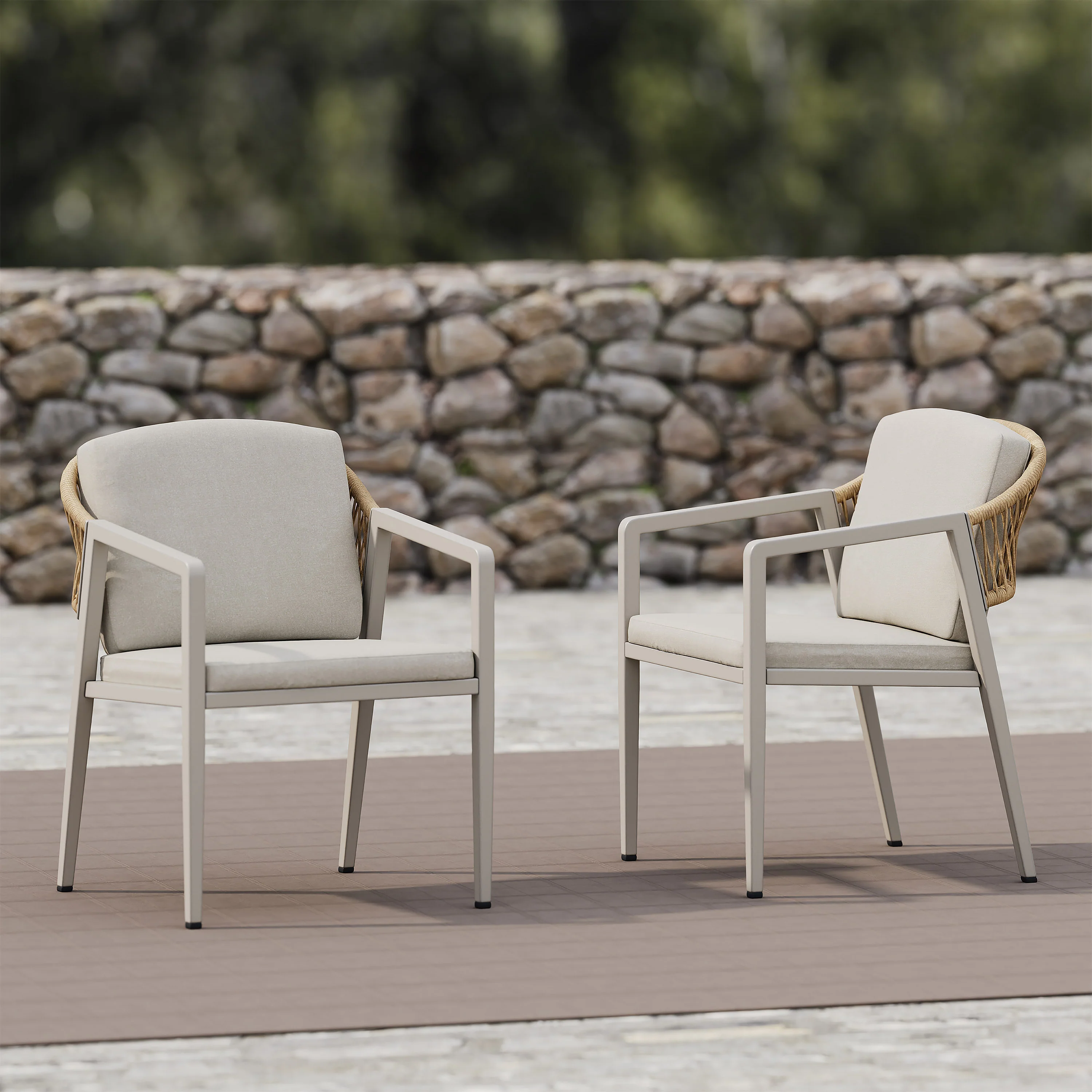 Oakley 2-Piece Outdoor Dining Chair set - furnishings