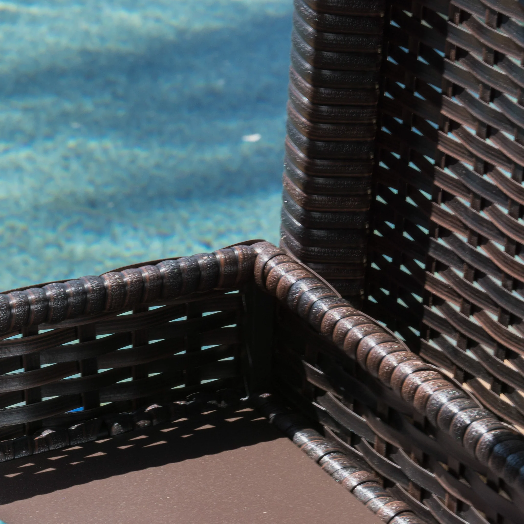 Maja Multi-Brown Wicker Bar Cart - furnishings