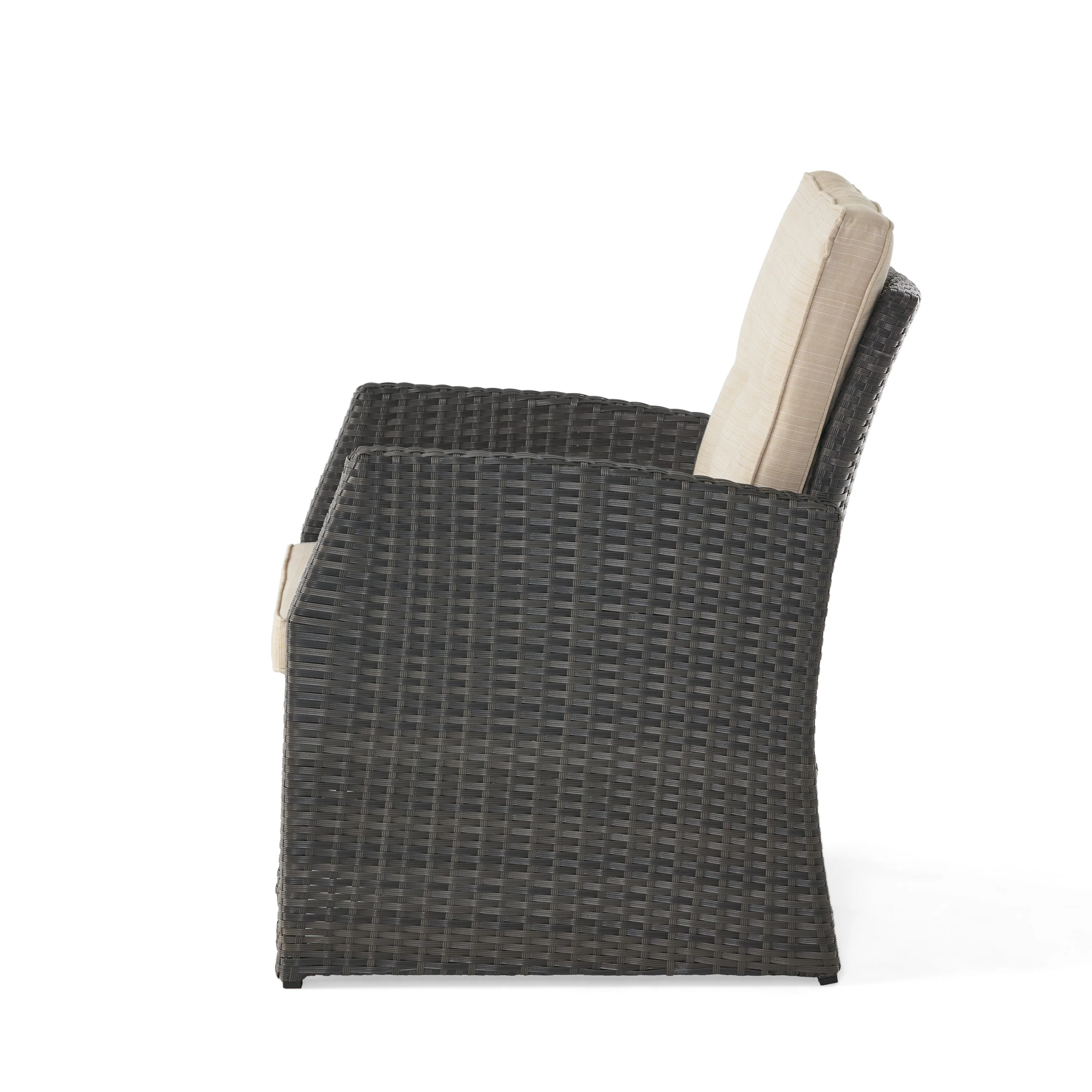 Nikki Outdoor Wicker Club Chair with Cushions - furnishings