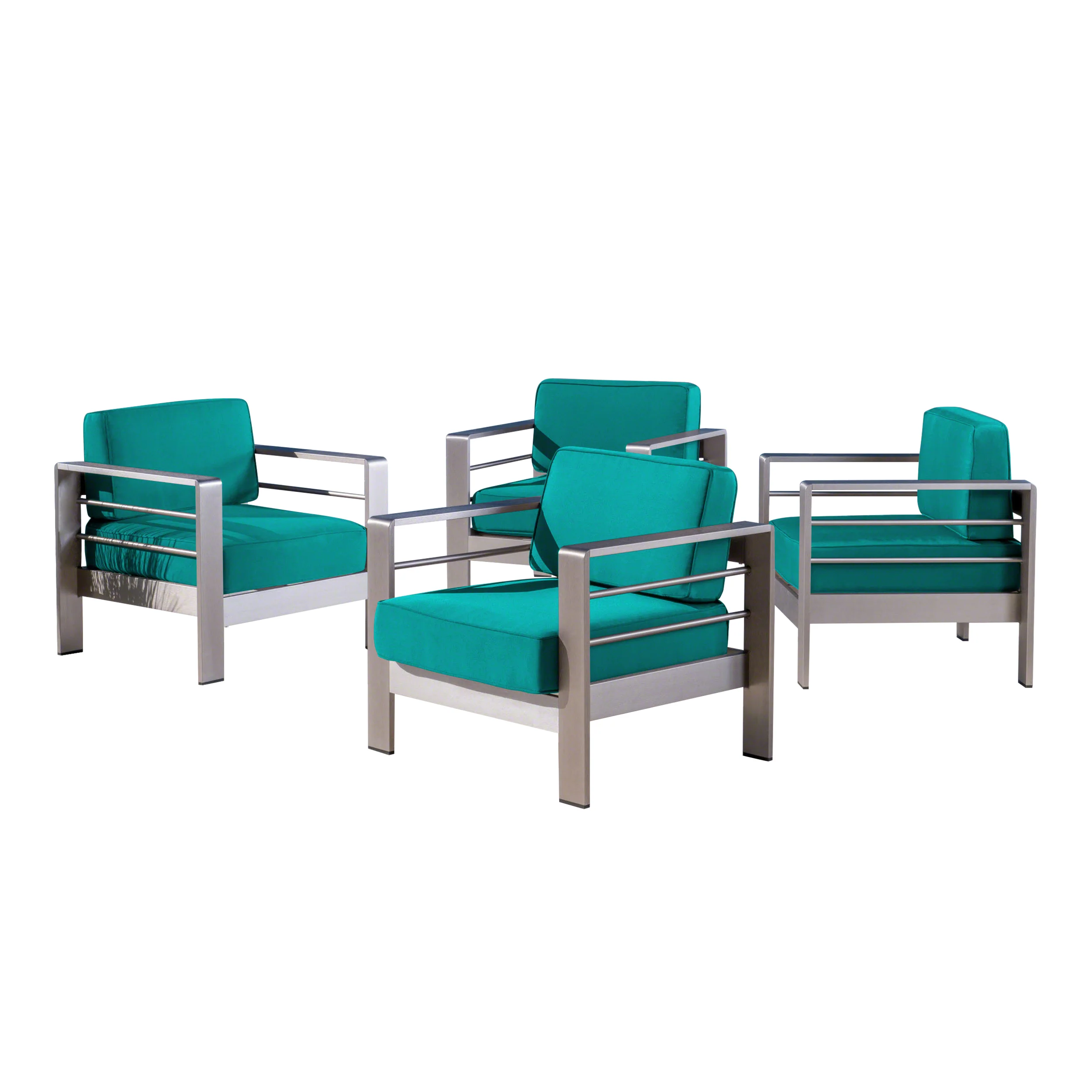 Cherie Outdoor Club Chair with Cushion (Set of 4) - furnishings