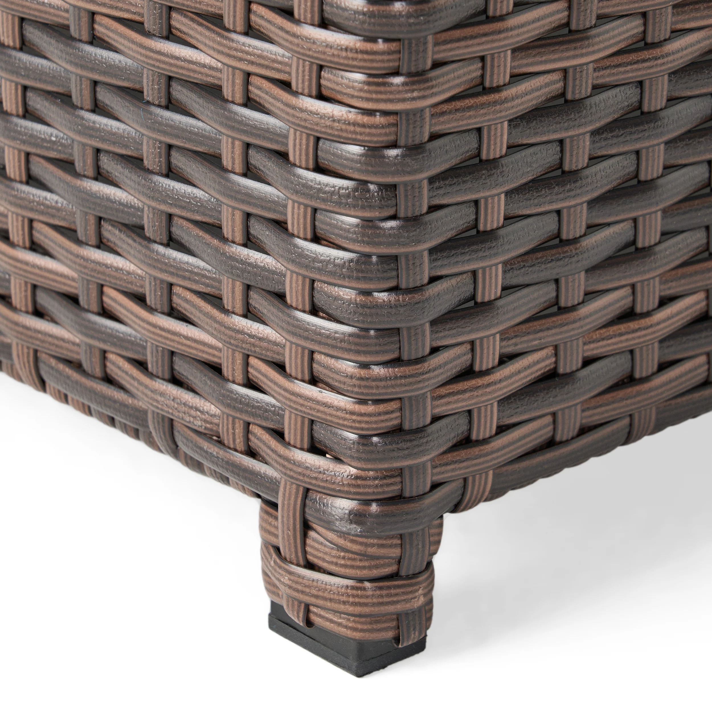 Lakeport Outdoor 3pc Brown Wicker Side Table Set - furnishings